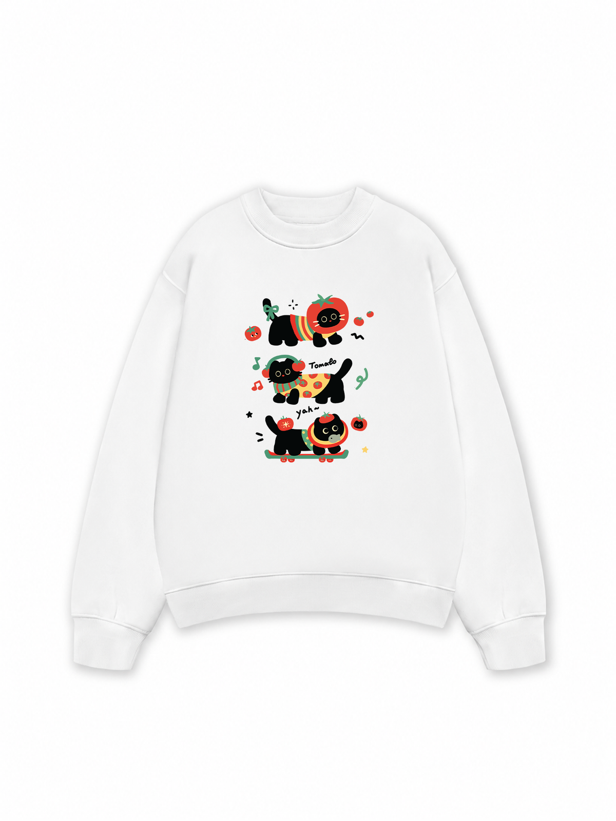 Áo Sweater Nỉ Hai Da Winter Cute Black Cat