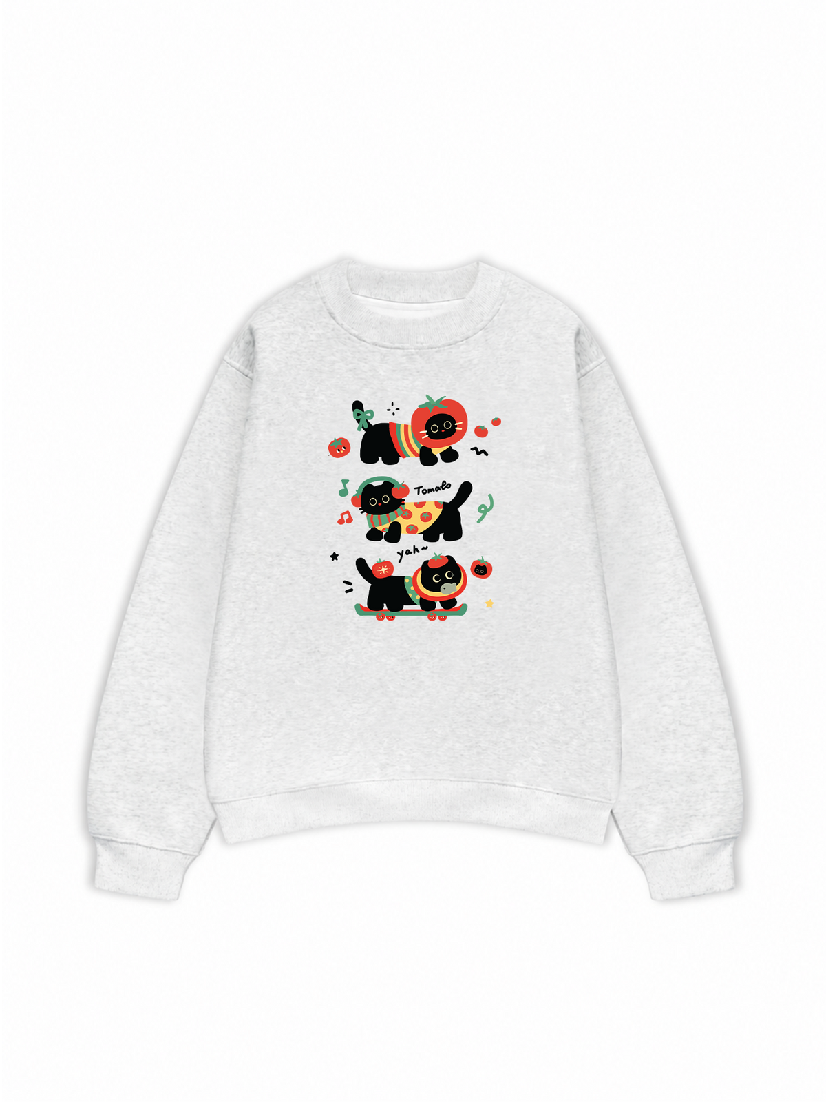 Áo Sweater Nỉ Hai Da Winter Cute Black Cat