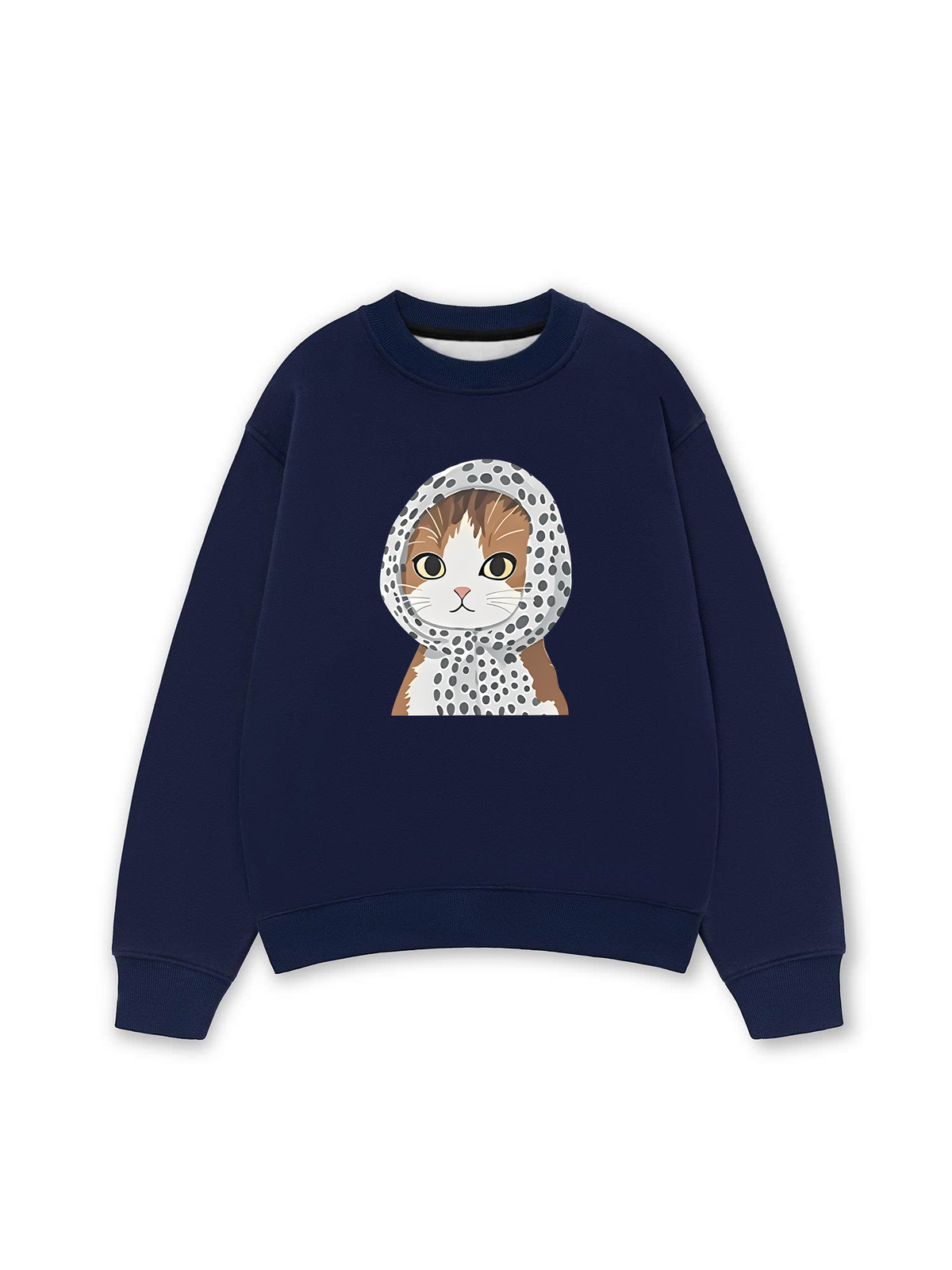 Áo Sweater Nỉ Hai Da Winter Vibes Cute Cat