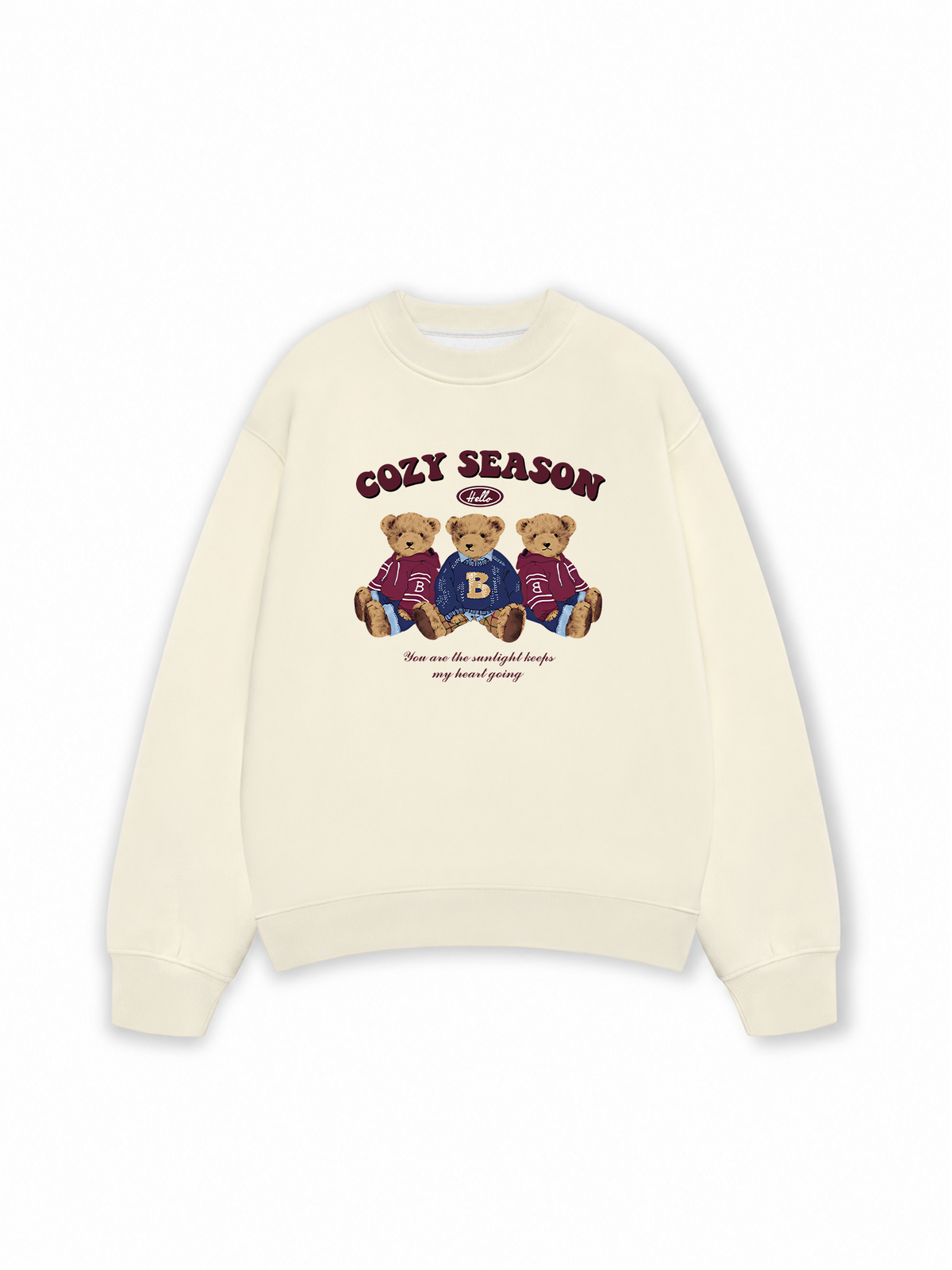 Áo Sweater Nỉ Hai Da Cozy Season Three Bear