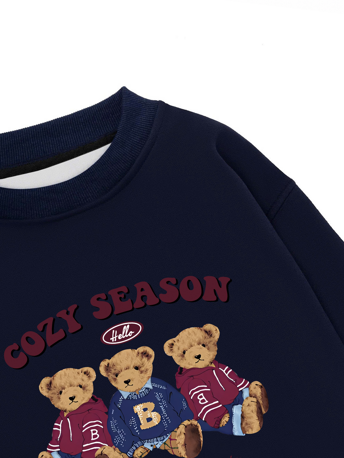 Áo Sweater Nỉ Hai Da Cozy Season Three Bear