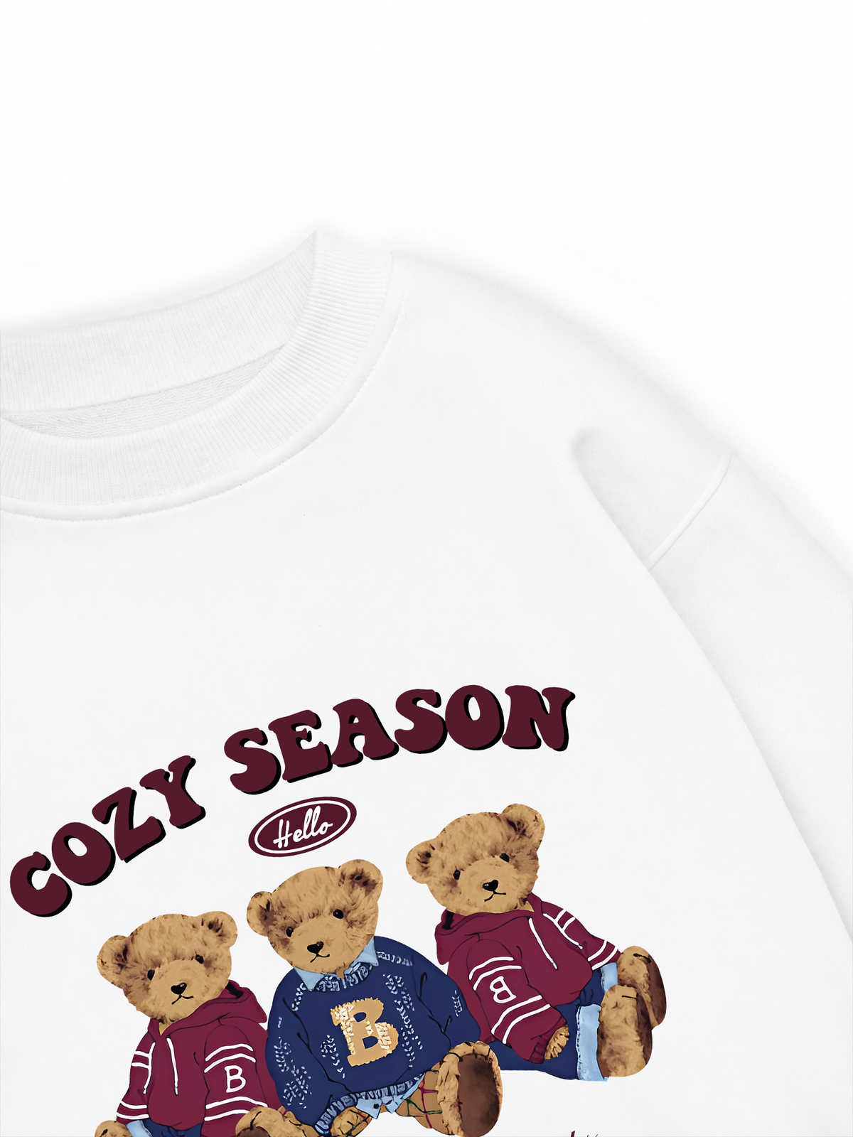 Áo Sweater Nỉ Hai Da Cozy Season Three Bear