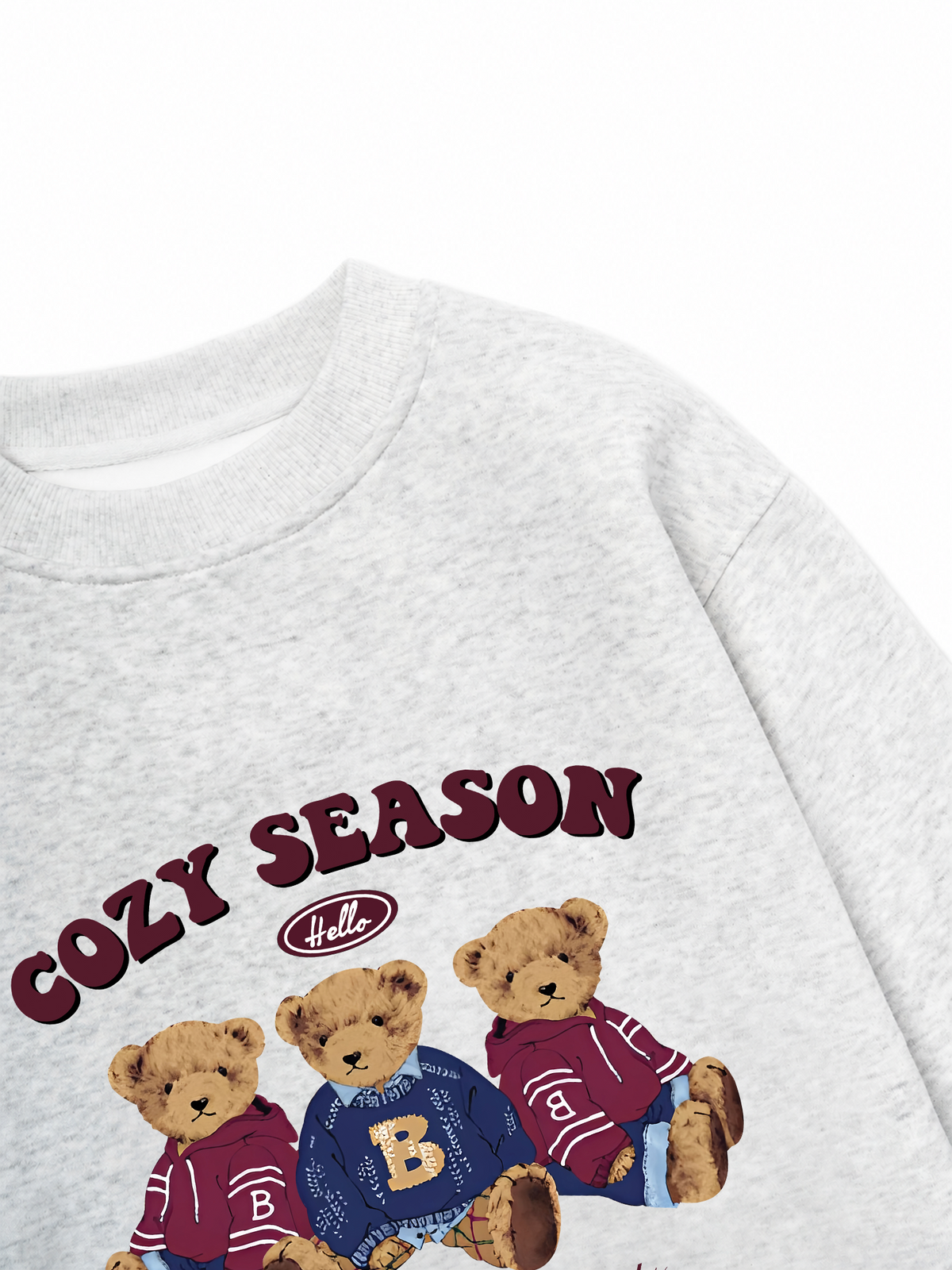 Áo Sweater Nỉ Hai Da Cozy Season Three Bear