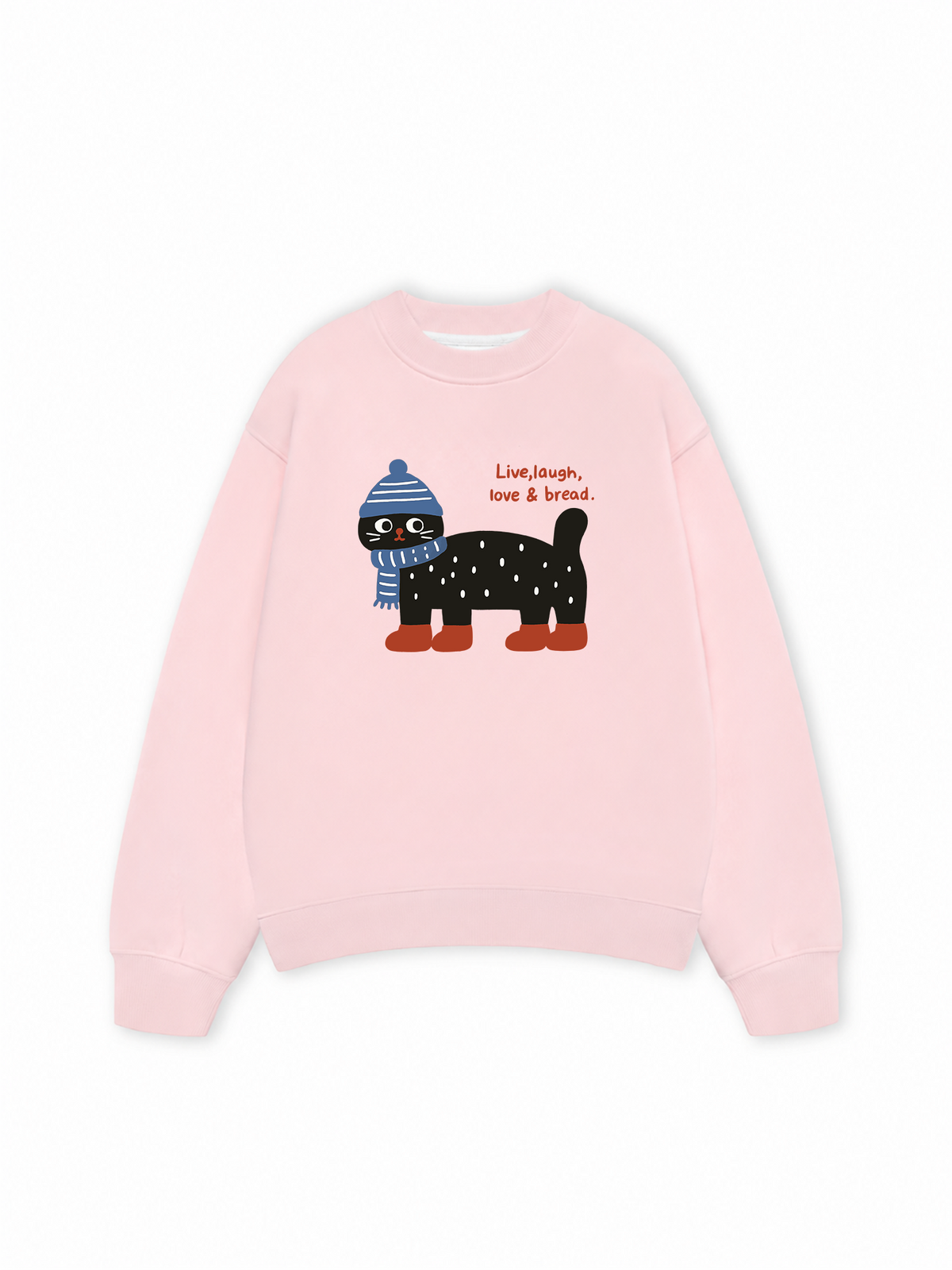 Áo Sweater Nỉ Hai Da Cozy Day Live Laugh Cat