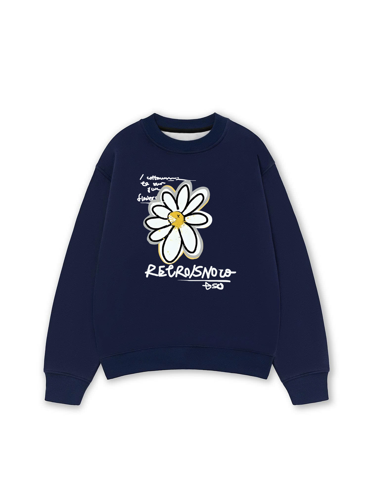 Áo Sweater Nỉ Hai Da Cotton Usa Daisy Flower