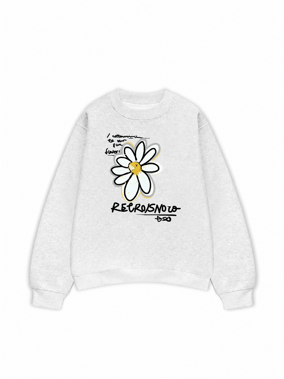 Áo Sweater Nỉ Hai Da Cotton Usa Daisy Flower