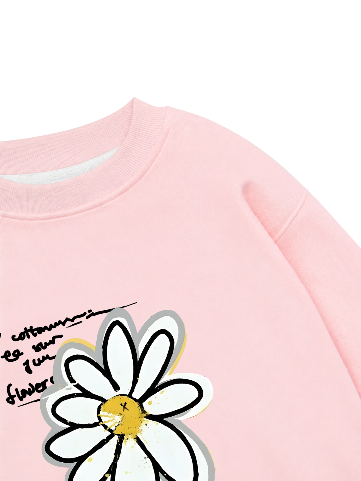 Áo Sweater Nỉ Hai Da Cotton Usa Daisy Flower
