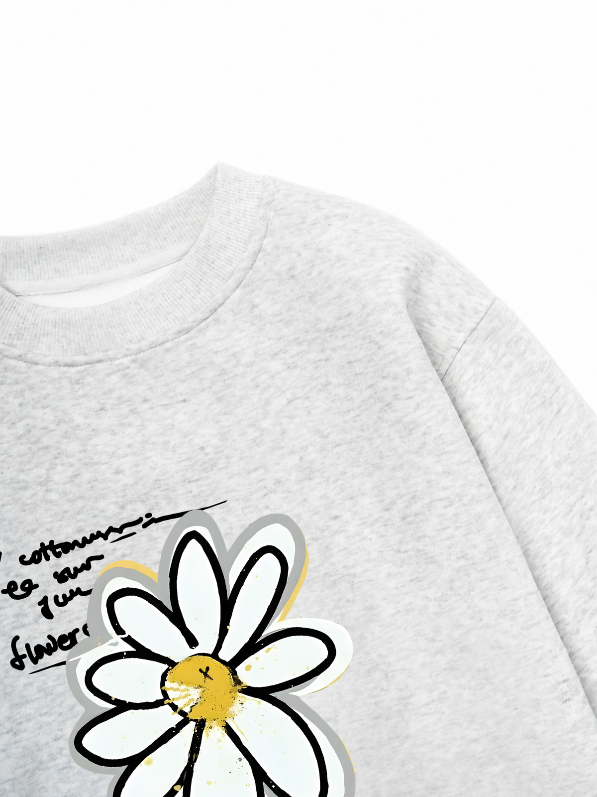 Áo Sweater Nỉ Hai Da Cotton Usa Daisy Flower