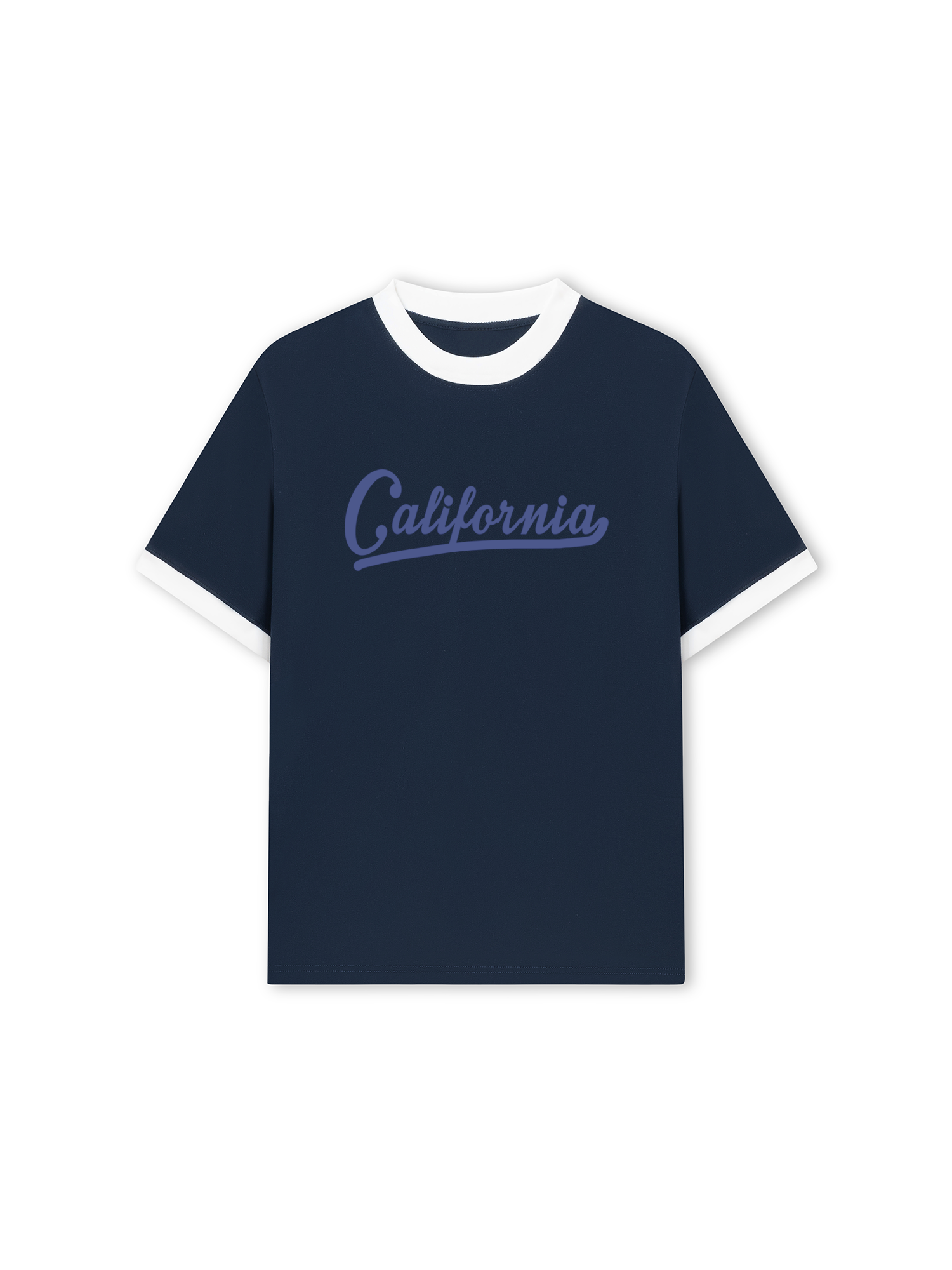 Áo Thun Ringer Relaxed Fit USA Califorinia Blue