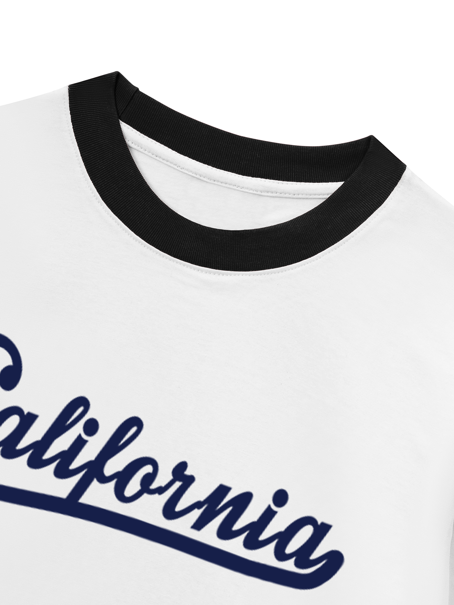 Áo Thun Ringer Relaxed Fit USA Califorinia Blue