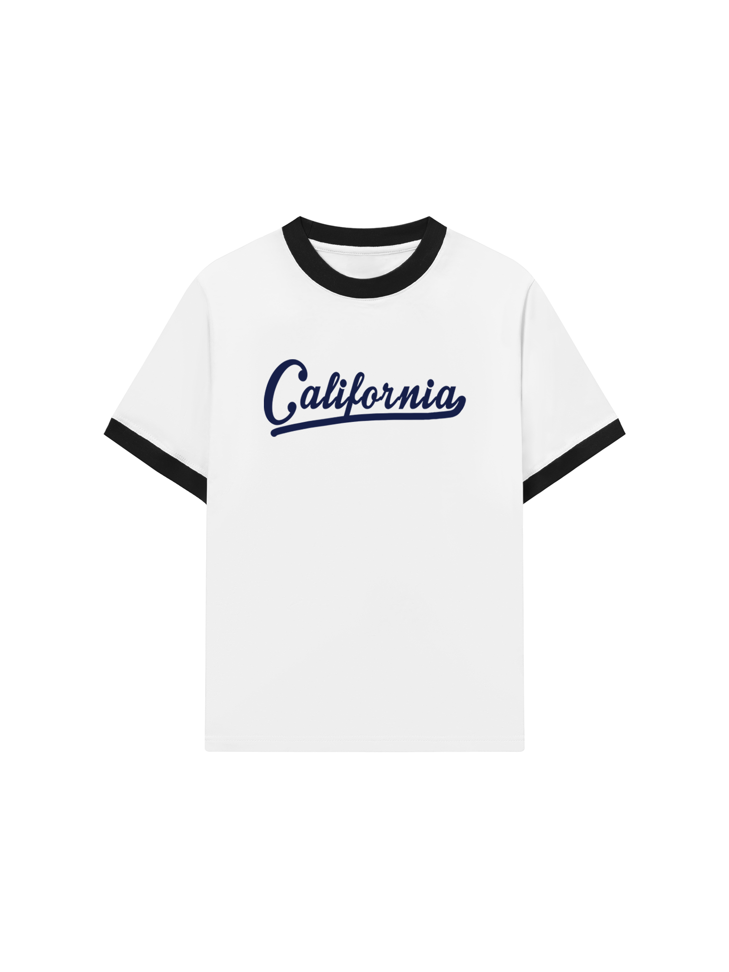 Áo Thun Ringer Relaxed Fit USA Califorinia Blue
