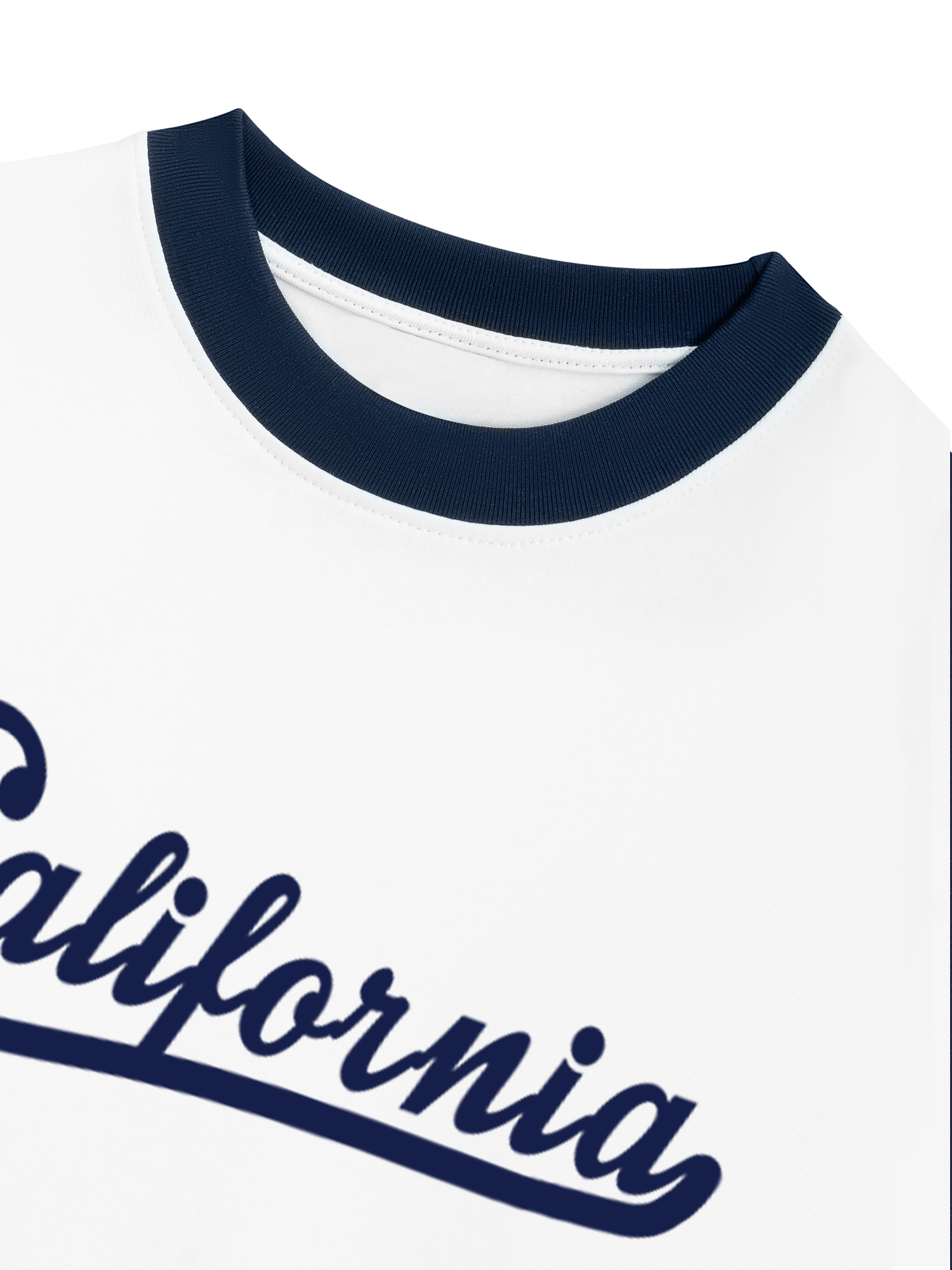 Áo Thun Ringer Relaxed Fit USA Califorinia Blue