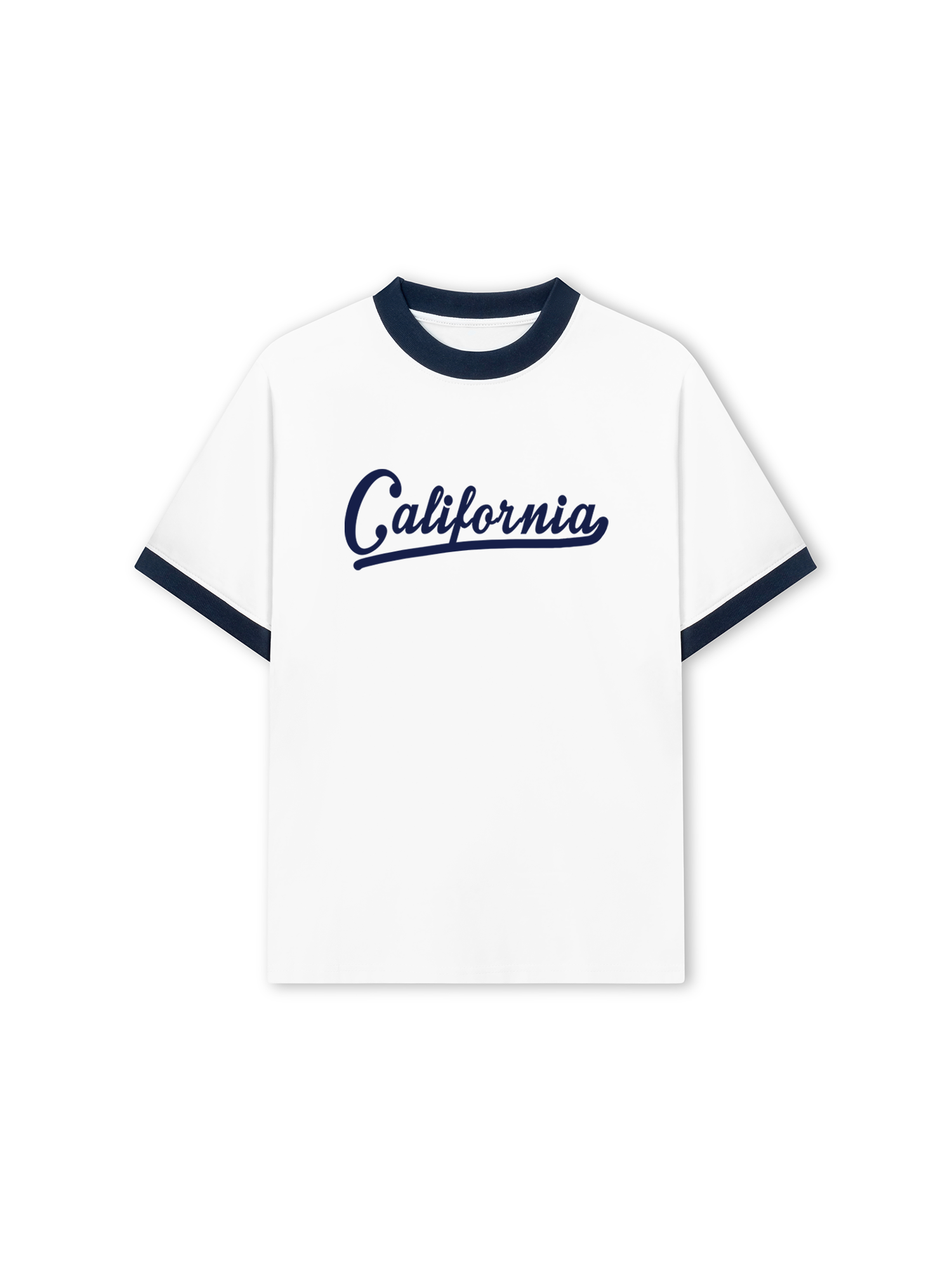 Áo Thun Ringer Relaxed Fit USA Califorinia Blue
