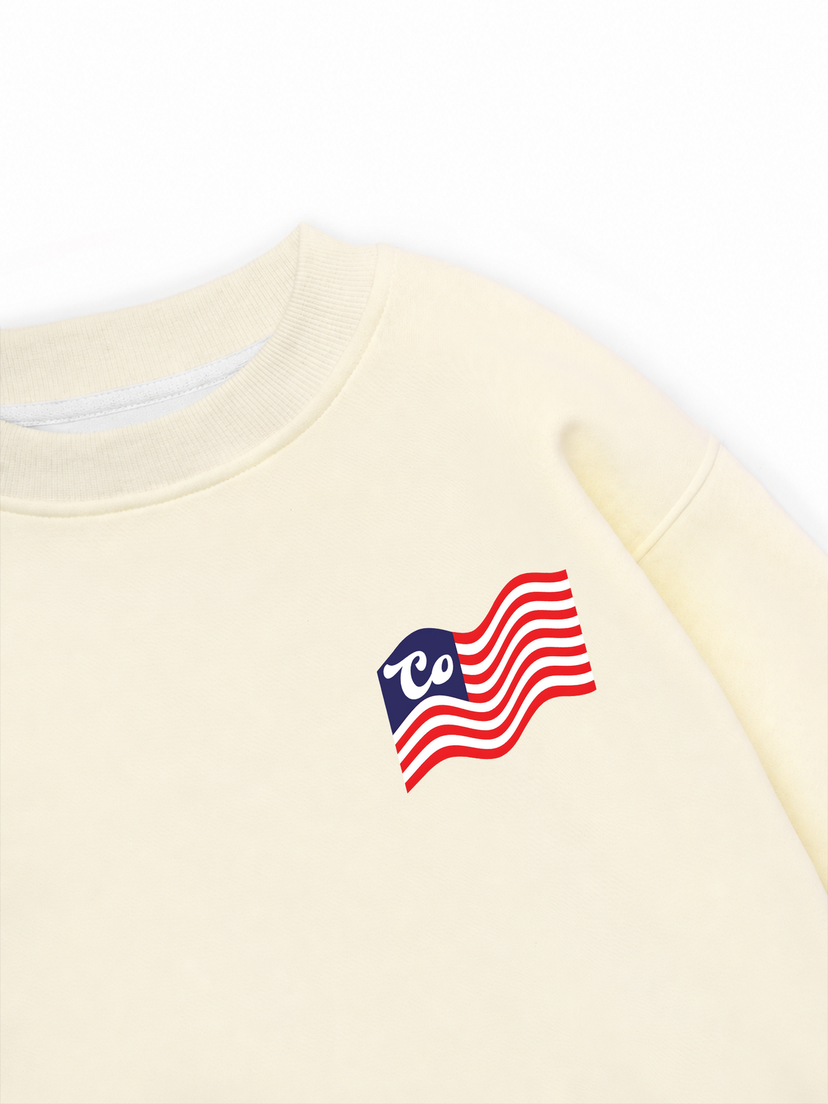 Áo Sweater Nỉ Hai Da USA Cotton USA Flag