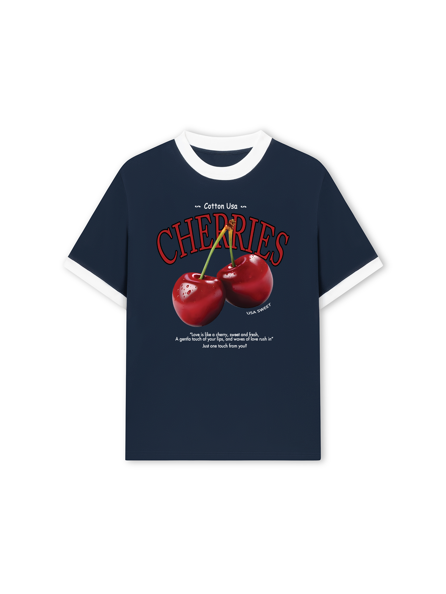 Áo Thun Ringer Relaxed Fit Tropical Cherries Sweet