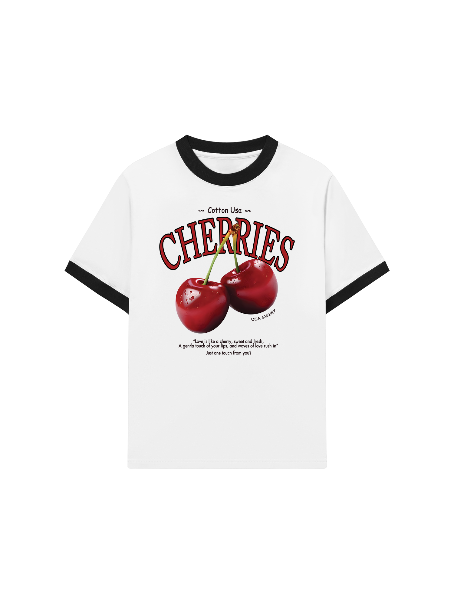 Áo Thun Ringer Relaxed Fit Tropical Cherries Sweet