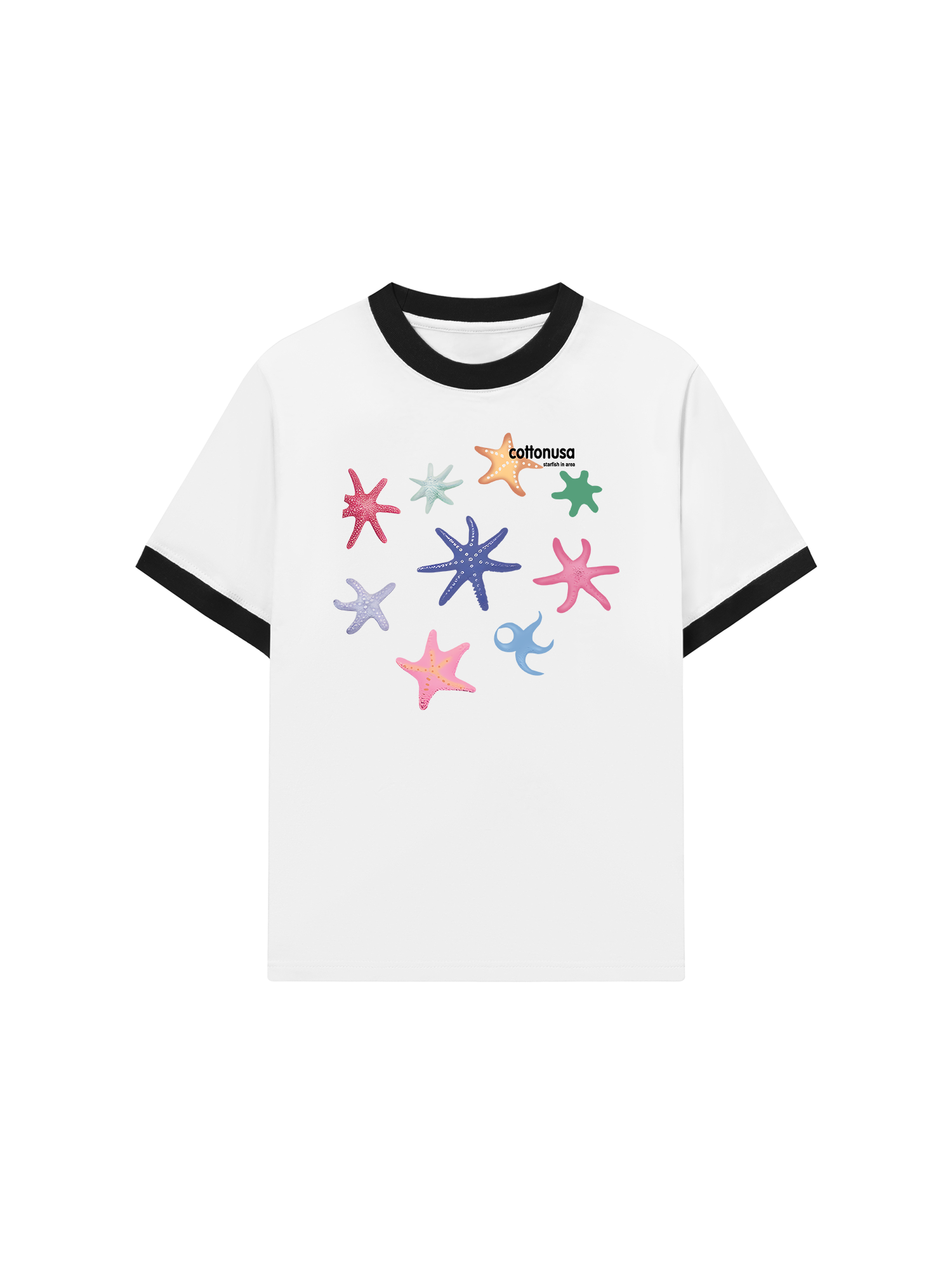 Áo Thun Ringer Relaxed Fit Tropical Star Fish