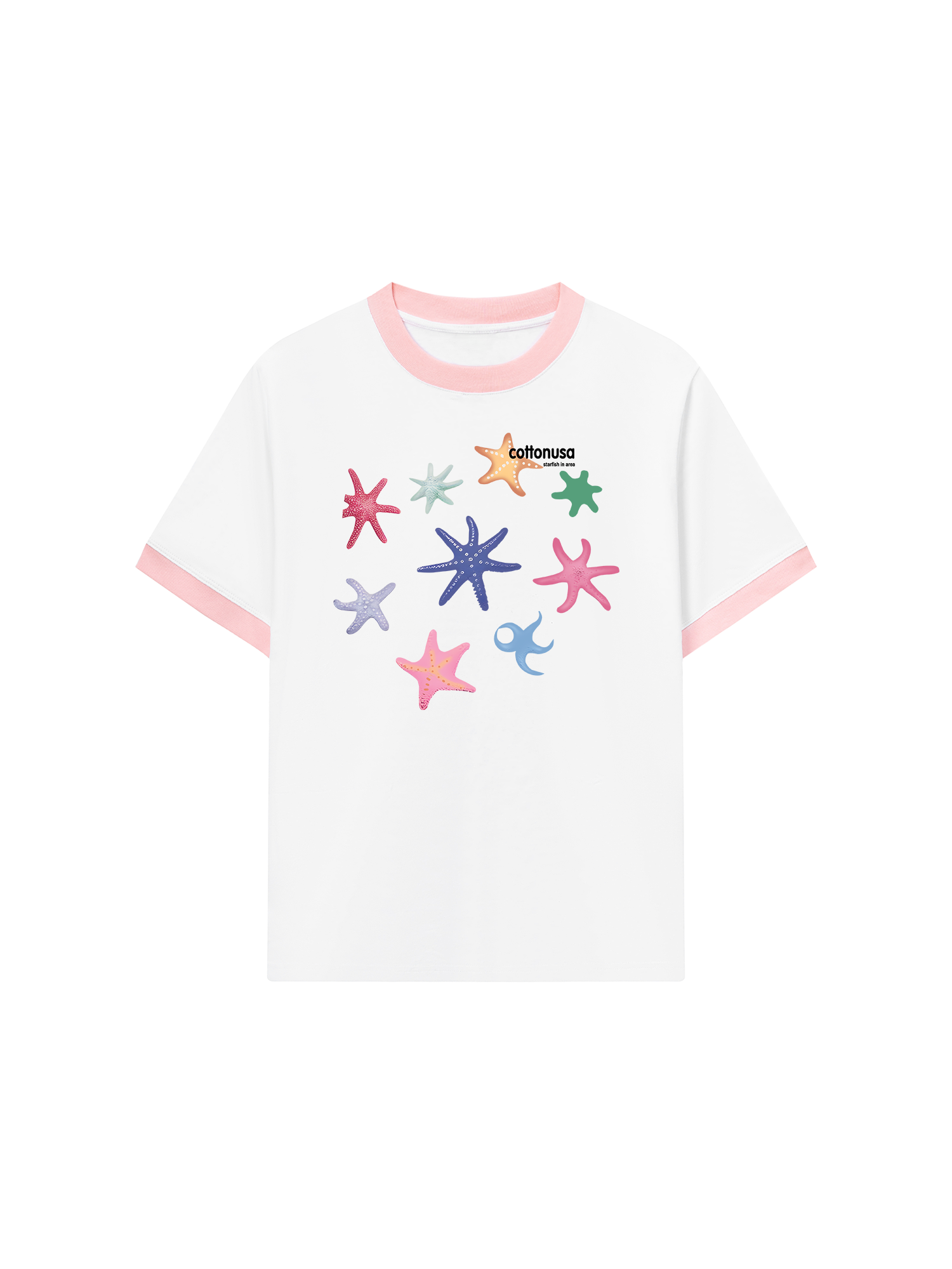 Áo Thun Ringer Relaxed Fit Tropical Star Fish