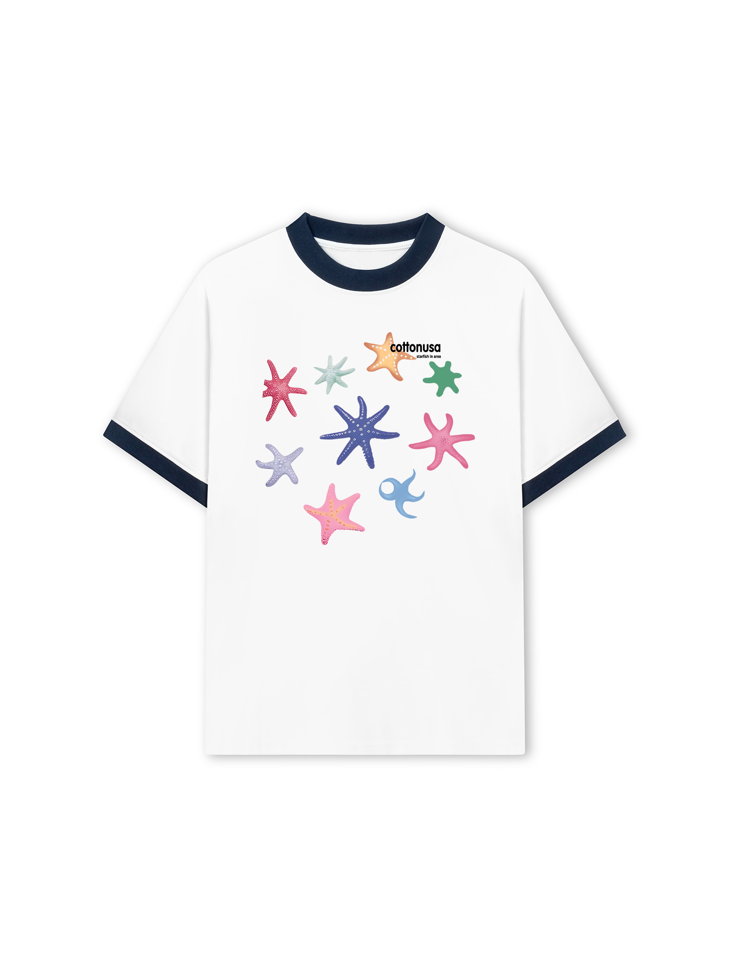 Áo Thun Ringer Relaxed Fit Tropical Star Fish