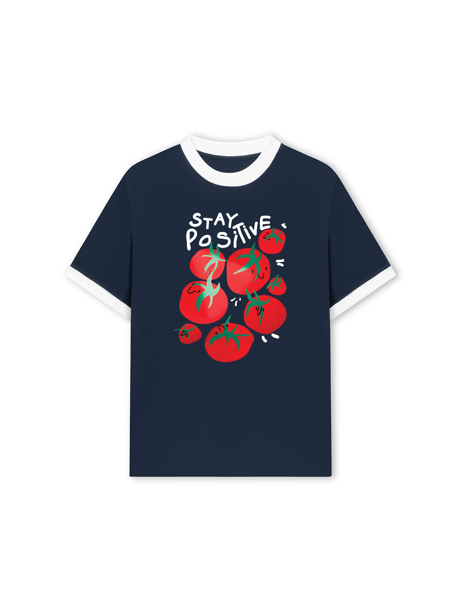 Áo Thun Ringer Relaxed Fit Tropical Stay Positive