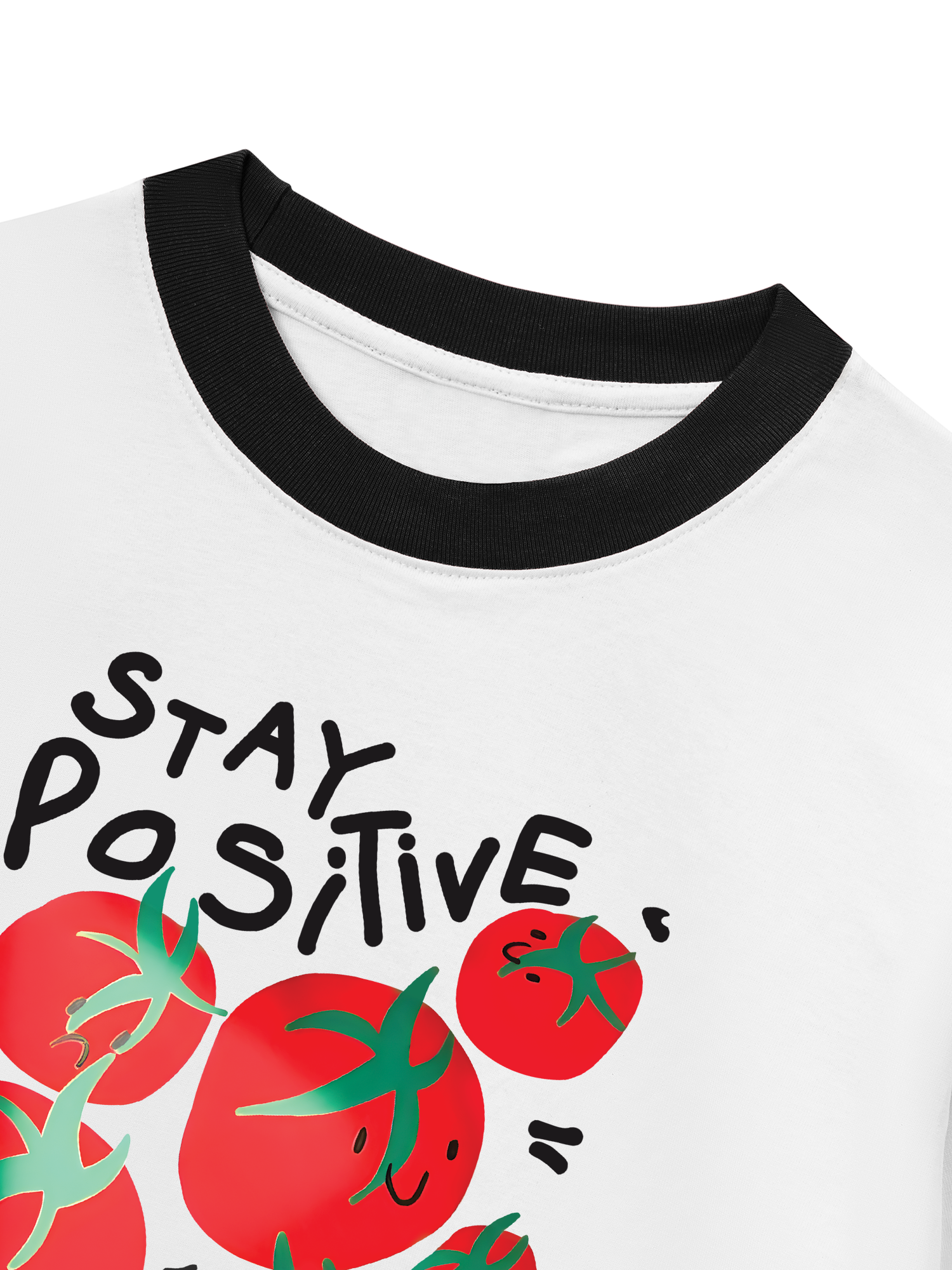 Áo Thun Ringer Relaxed Fit Tropical Stay Positive
