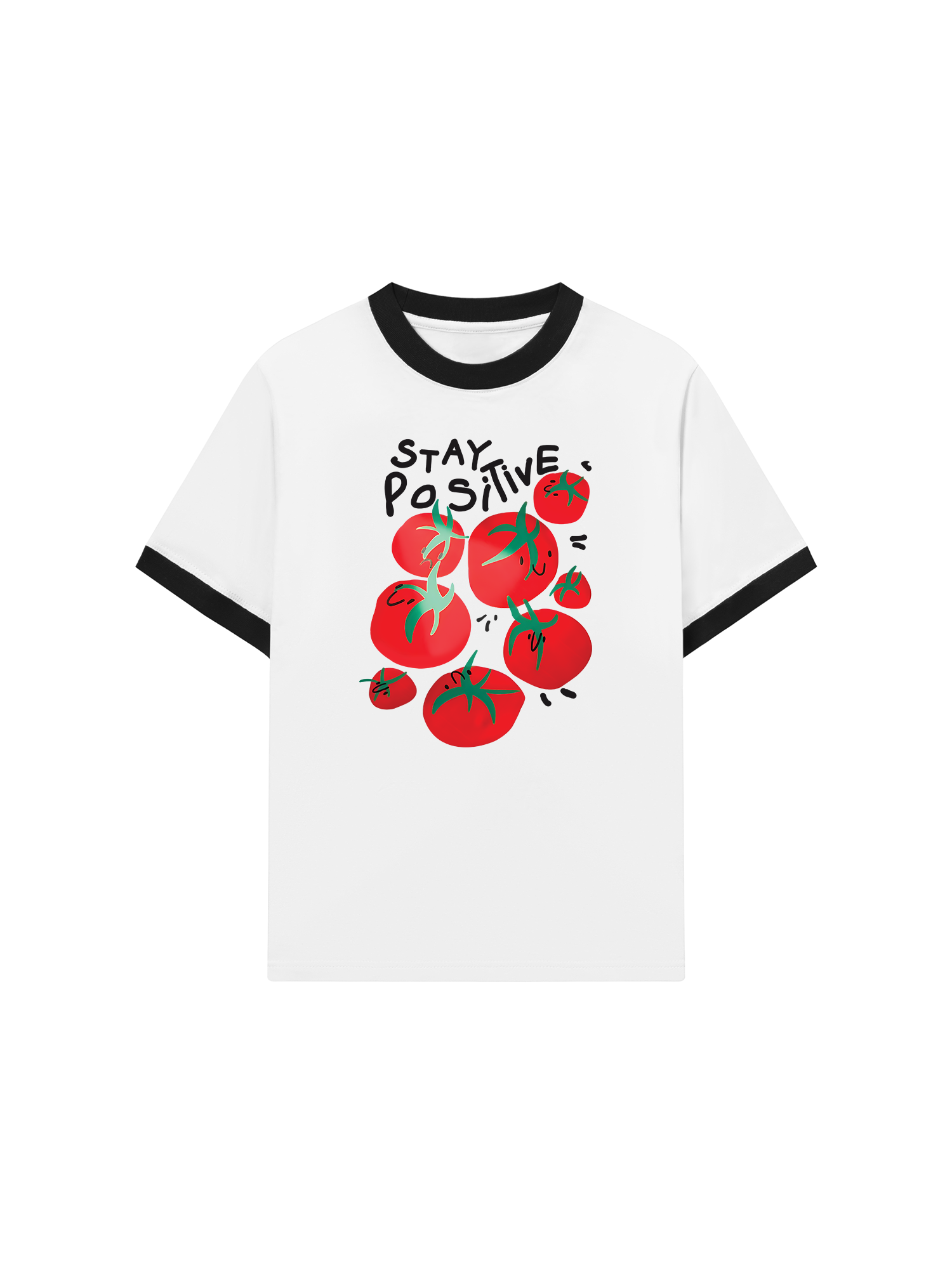 Áo Thun Ringer Relaxed Fit Tropical Stay Positive