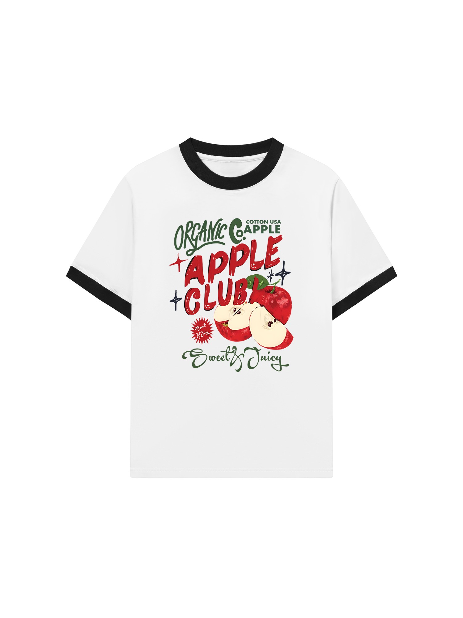 Áo Thun Ringer Relaxed Fit Tropical Alpple Club