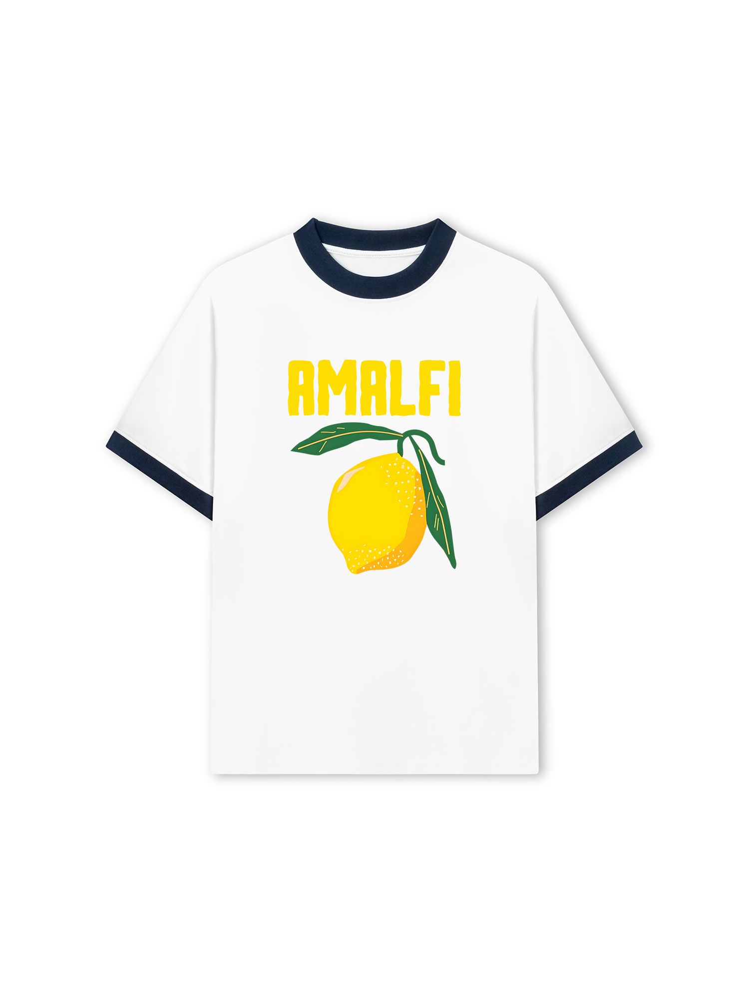 Áo Thun Ringer Relaxed Fit Tropical Amafi Lemon