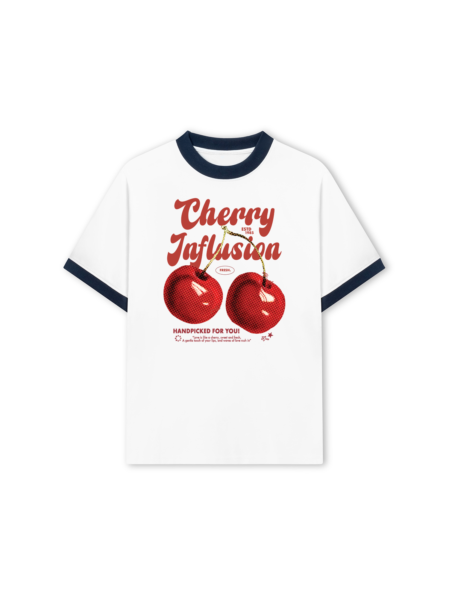 Áo Thun Ringer Relaxed Fit Tropical Cherry Influsion