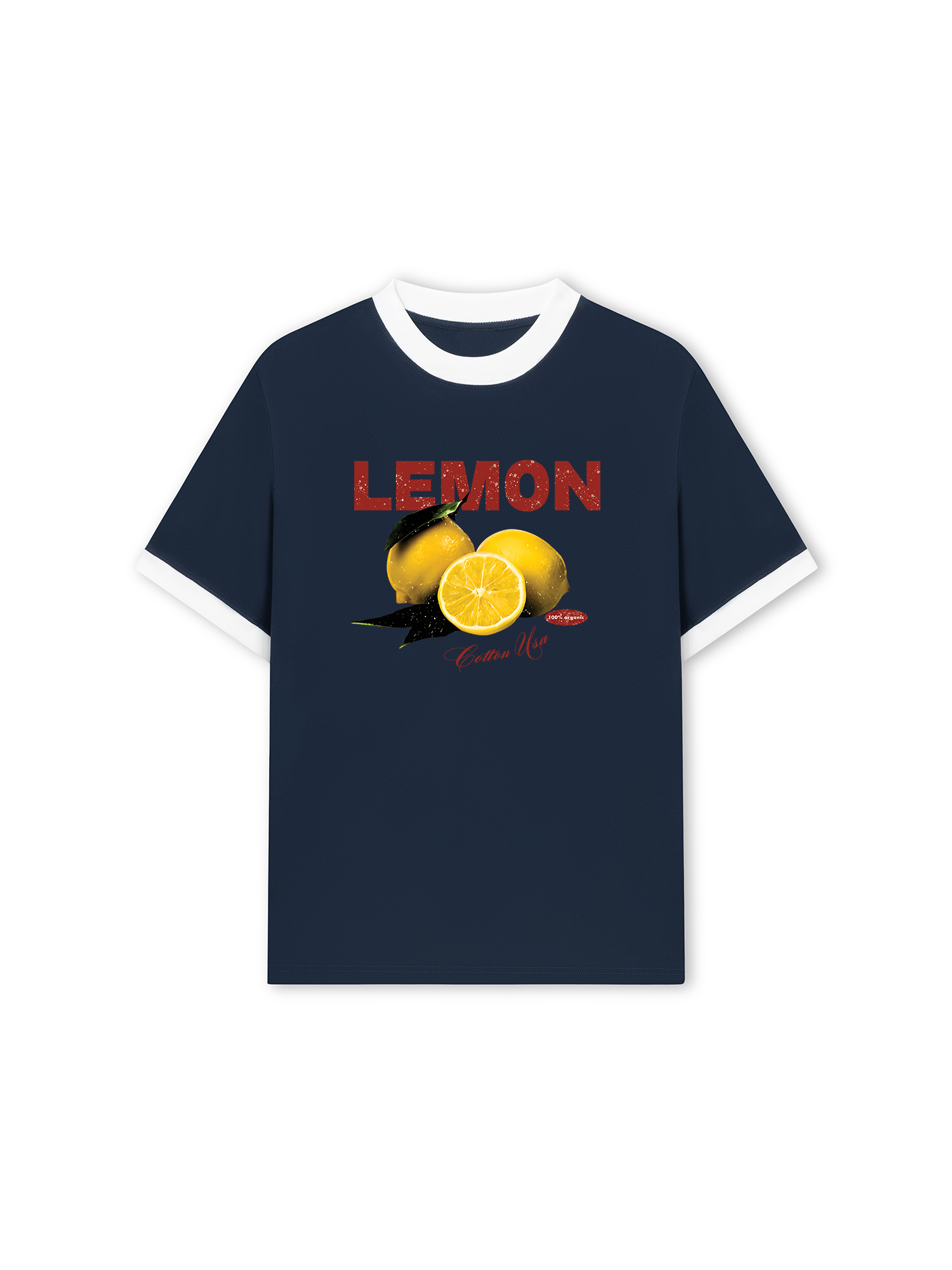 Áo Thun Ringer Relaxed Fit Tropical Lemon Orrganic