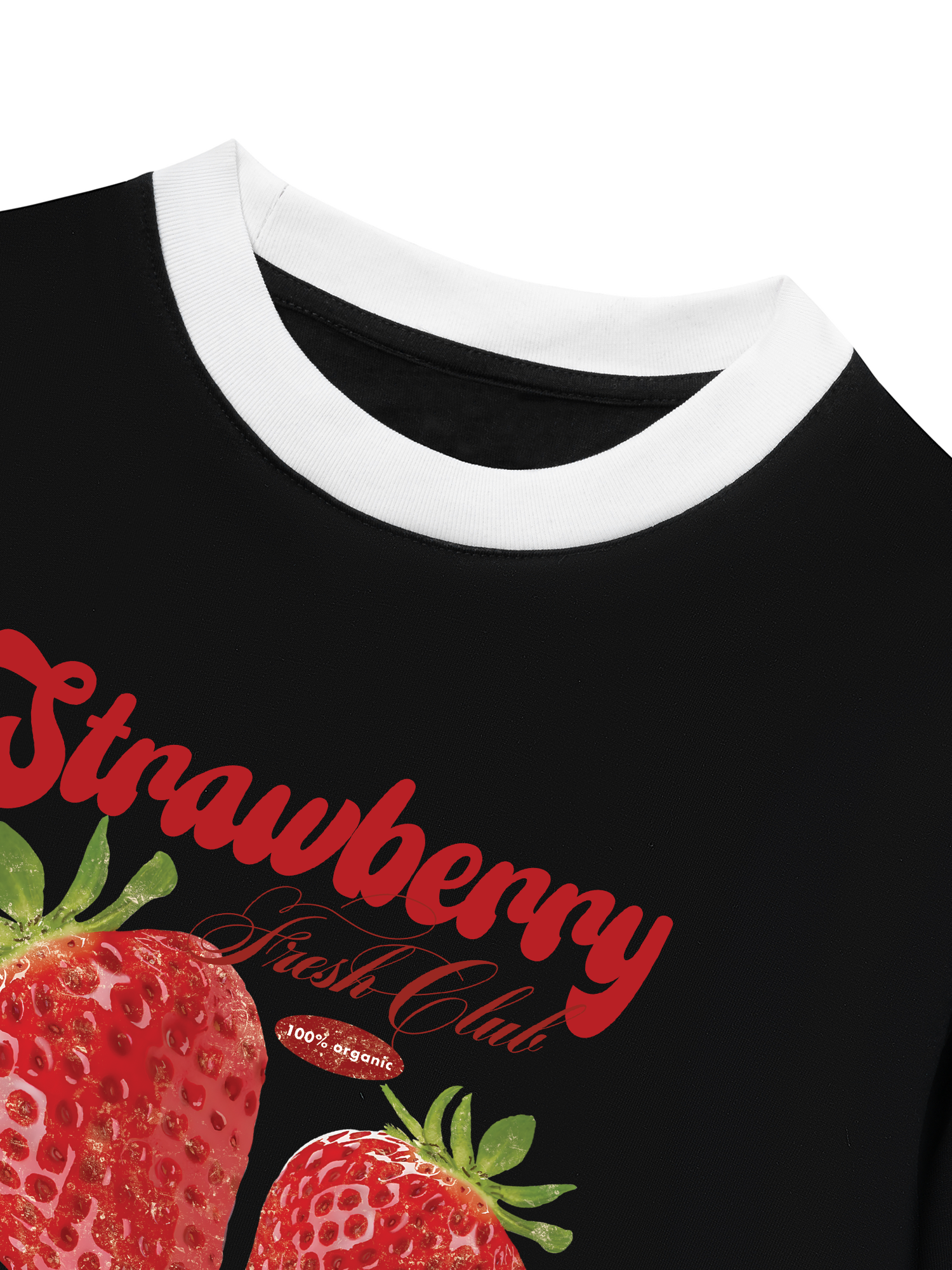 Áo Thun Ringer Relaxed Fit Tropical Strawberry Fresh Club