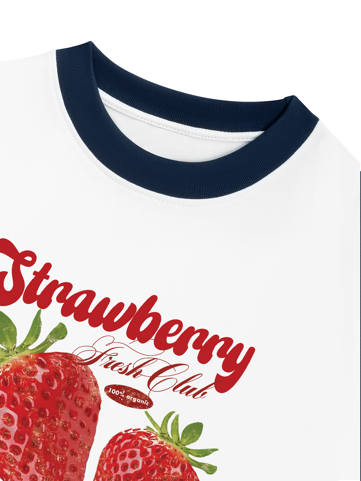 Áo Thun Ringer Relaxed Fit Tropical Strawberry Fresh Club