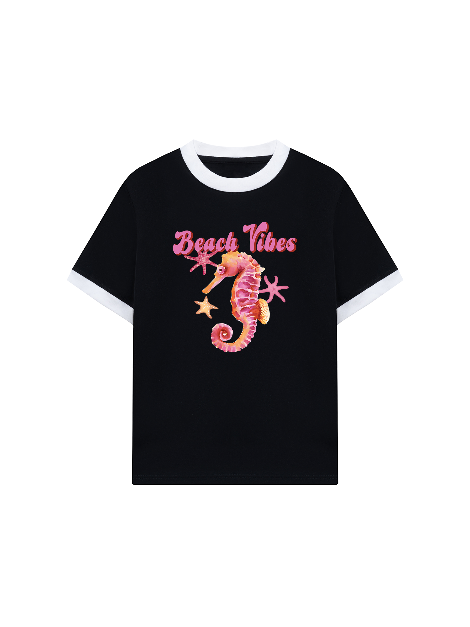 Áo Thun Ringer Relaxed Fit Tropical Hippocampus