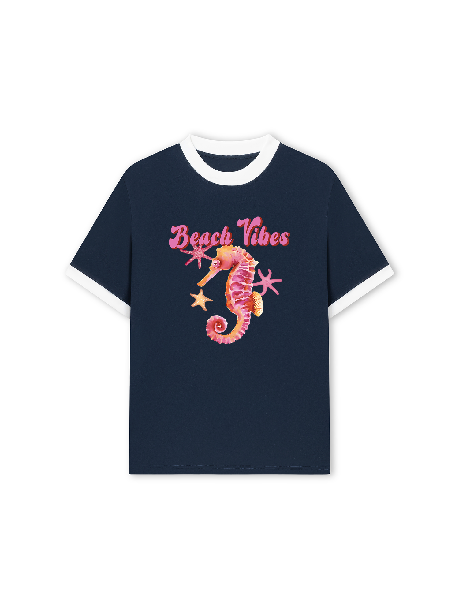 Áo Thun Ringer Relaxed Fit Tropical Hippocampus