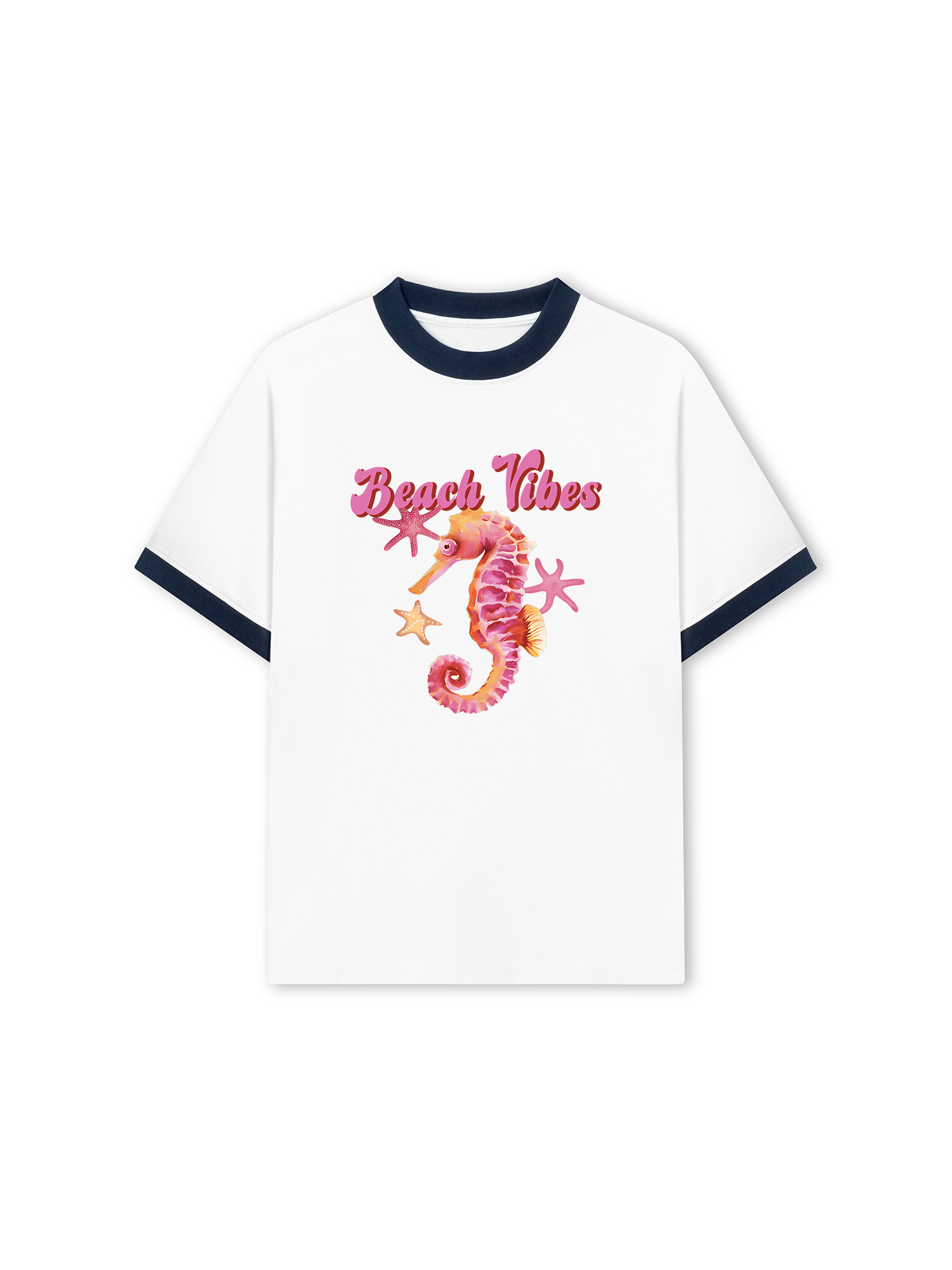 Áo Thun Ringer Relaxed Fit Tropical Hippocampus