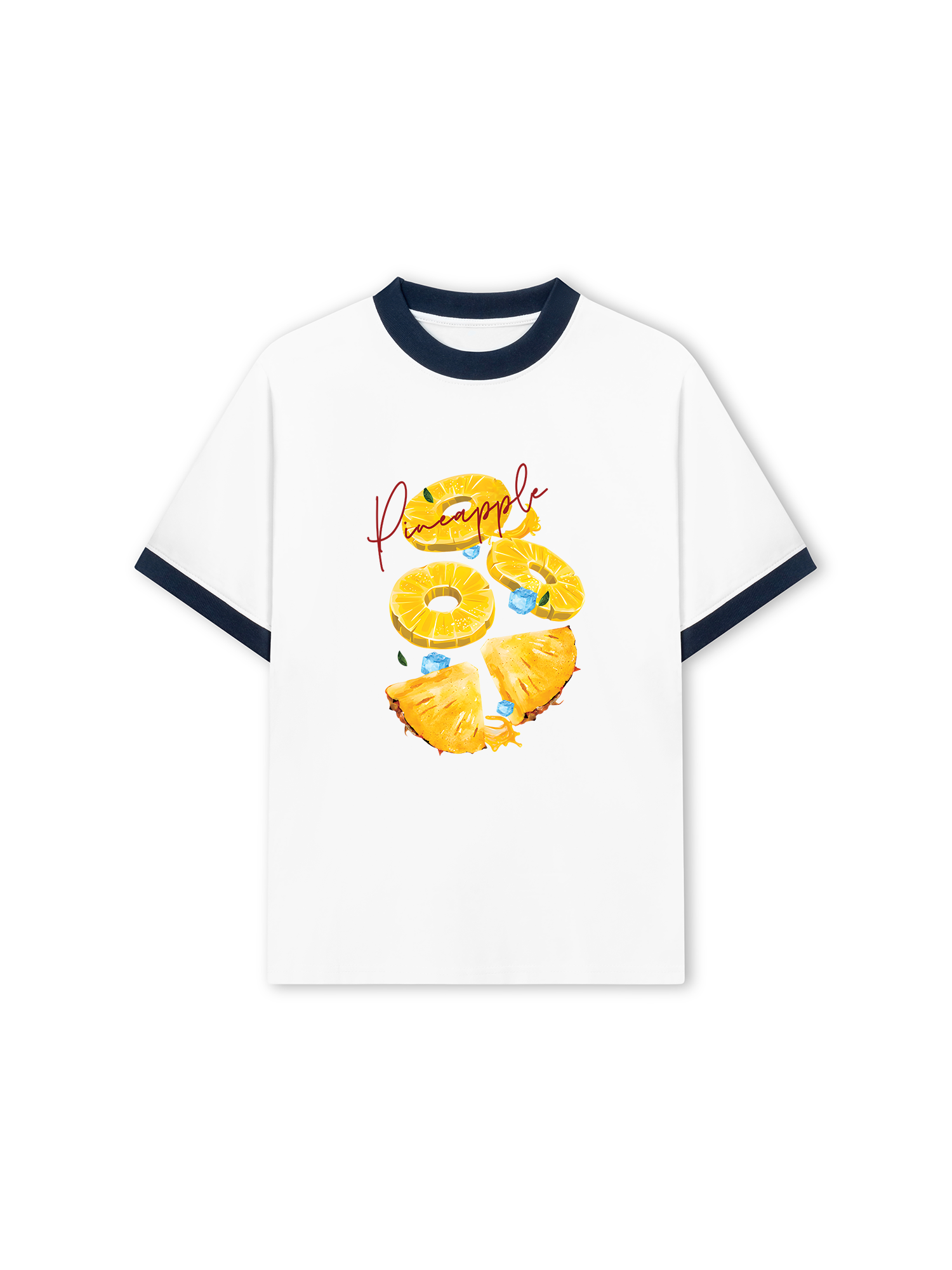 Áo Thun Ringer Relaxed Fit Tropical Pinapple