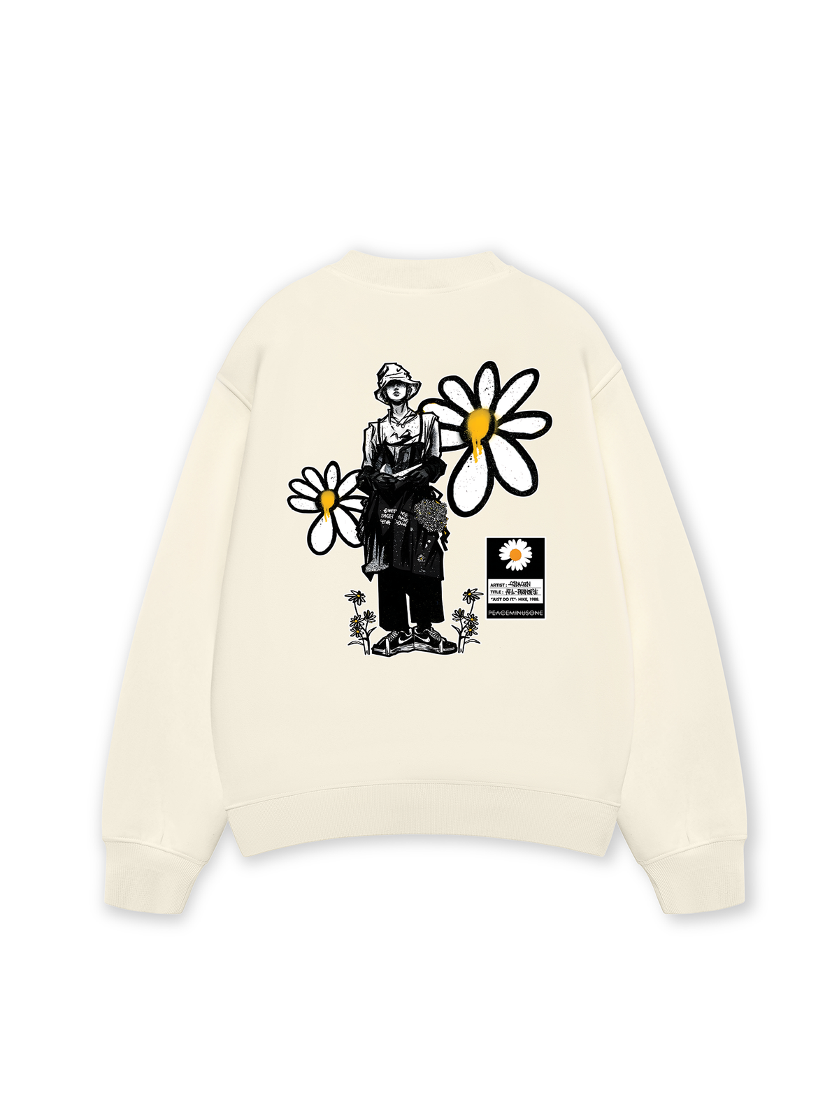 Áo Sweater Nỉ Hai Da Floral X GD Art Daisy