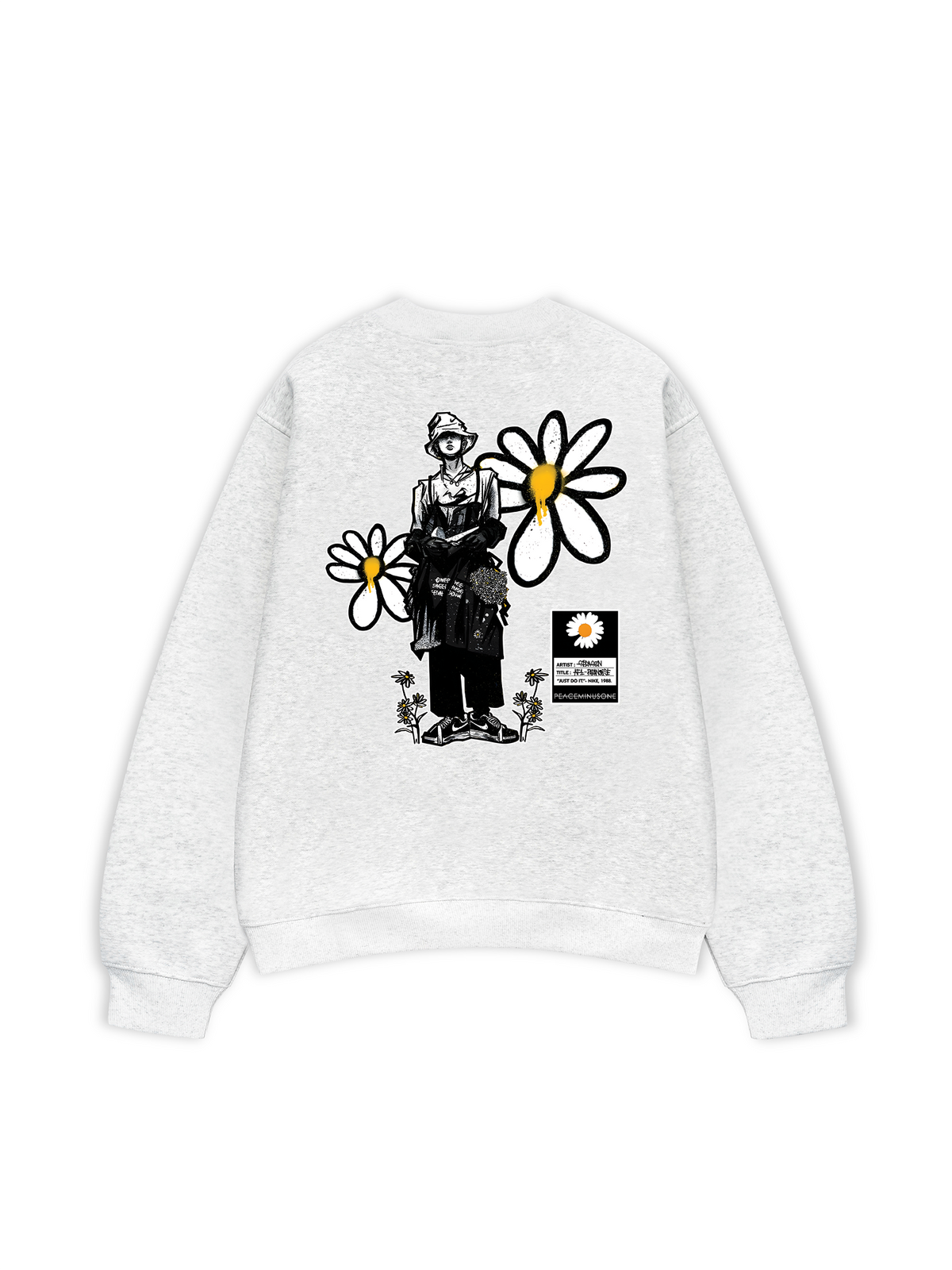 Áo Sweater Nỉ Hai Da Floral X GD Art Daisy