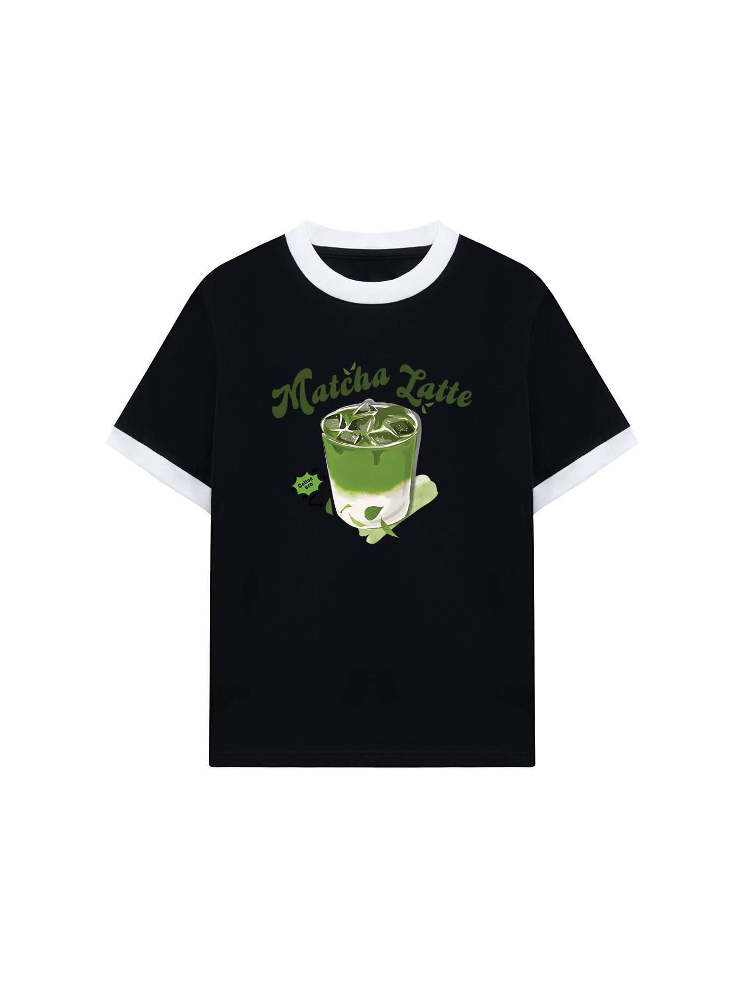 Áo Thun Ringer Relaxed Fit Tropical Matcha