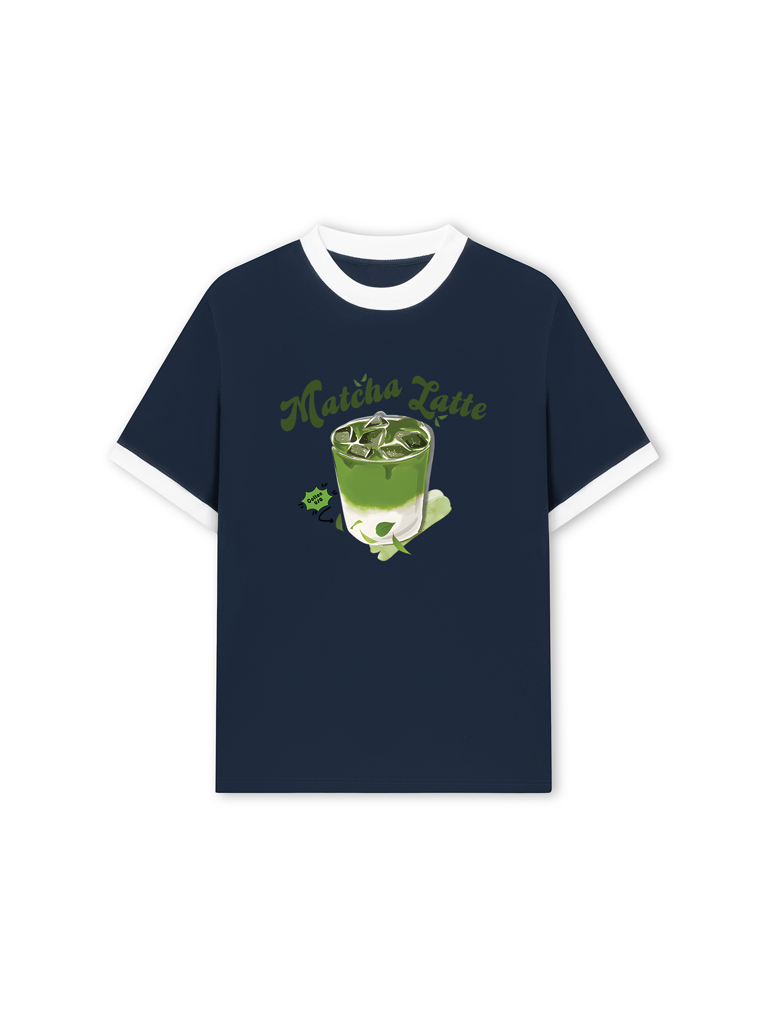 Áo Thun Ringer Relaxed Fit Tropical Matcha