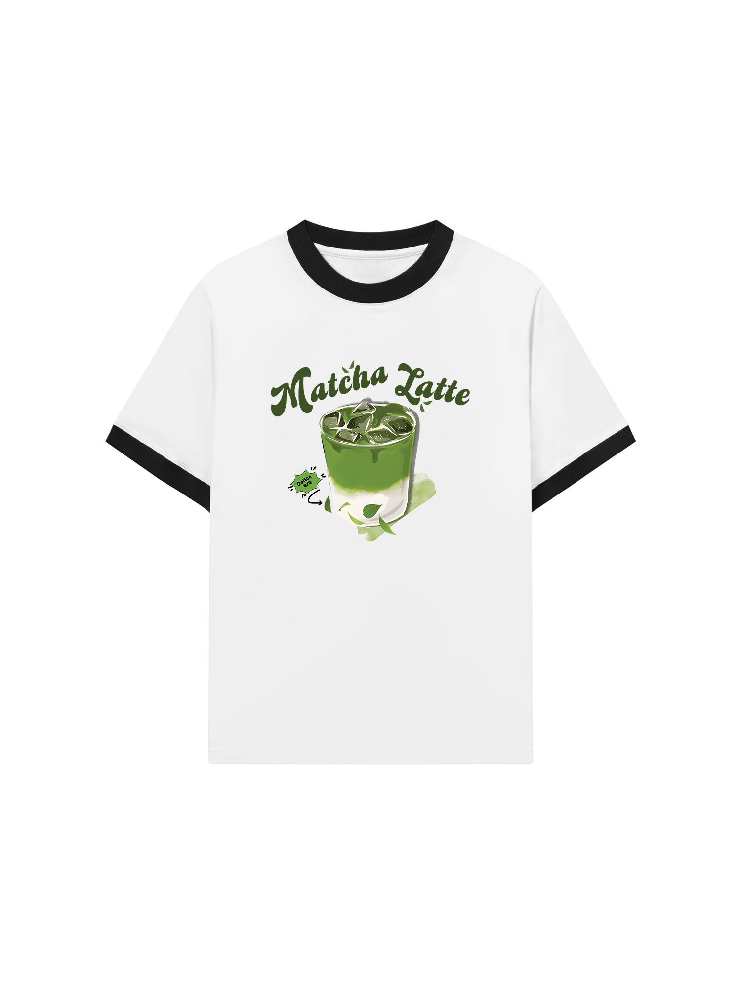 Áo Thun Ringer Relaxed Fit Tropical Matcha