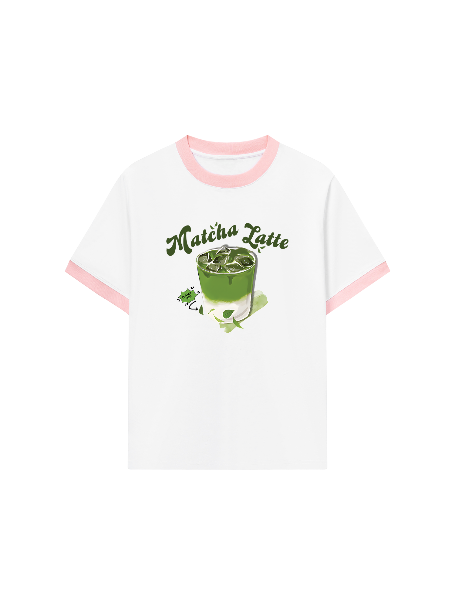 Áo Thun Ringer Relaxed Fit Tropical Matcha