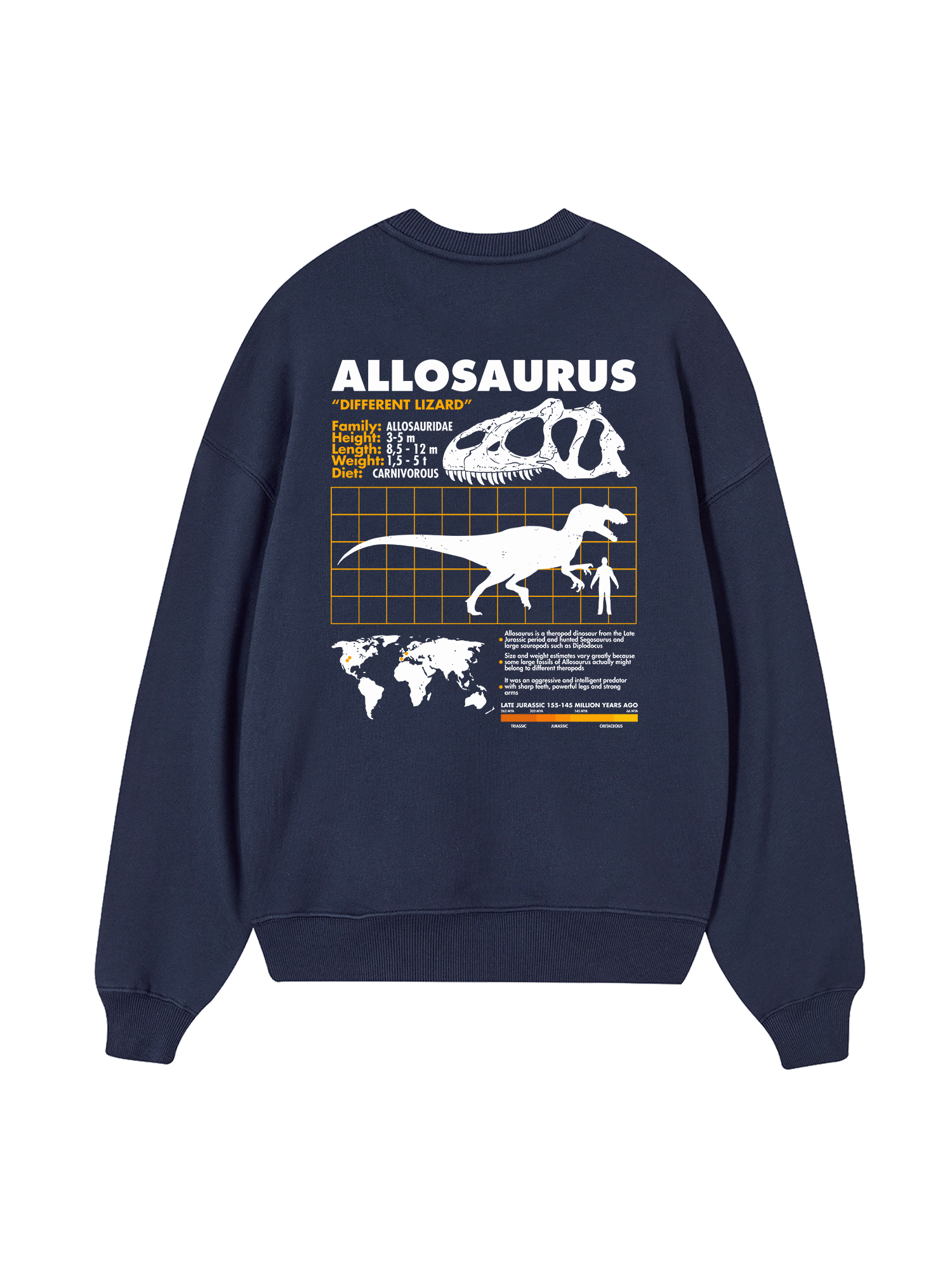 Wild Life Analysis Table Allosaurus Sweater
