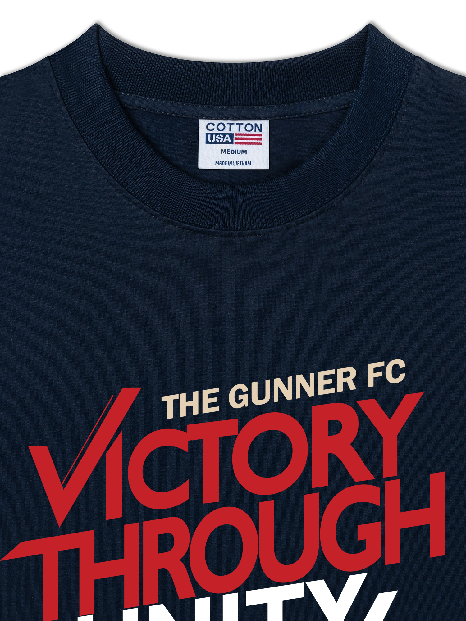 Áo Thun Relaxed Fit Soccer The Gunner Victory Through Unity Forever