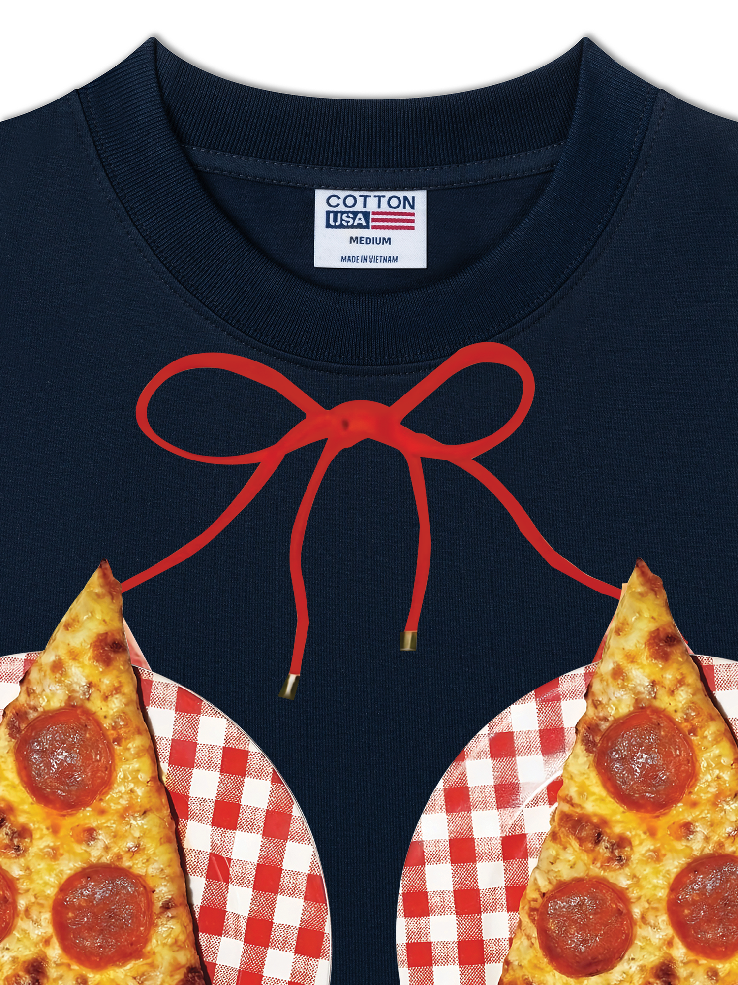 Áo Thun Relaxed Fit Yummy Mood Pizza Bikini