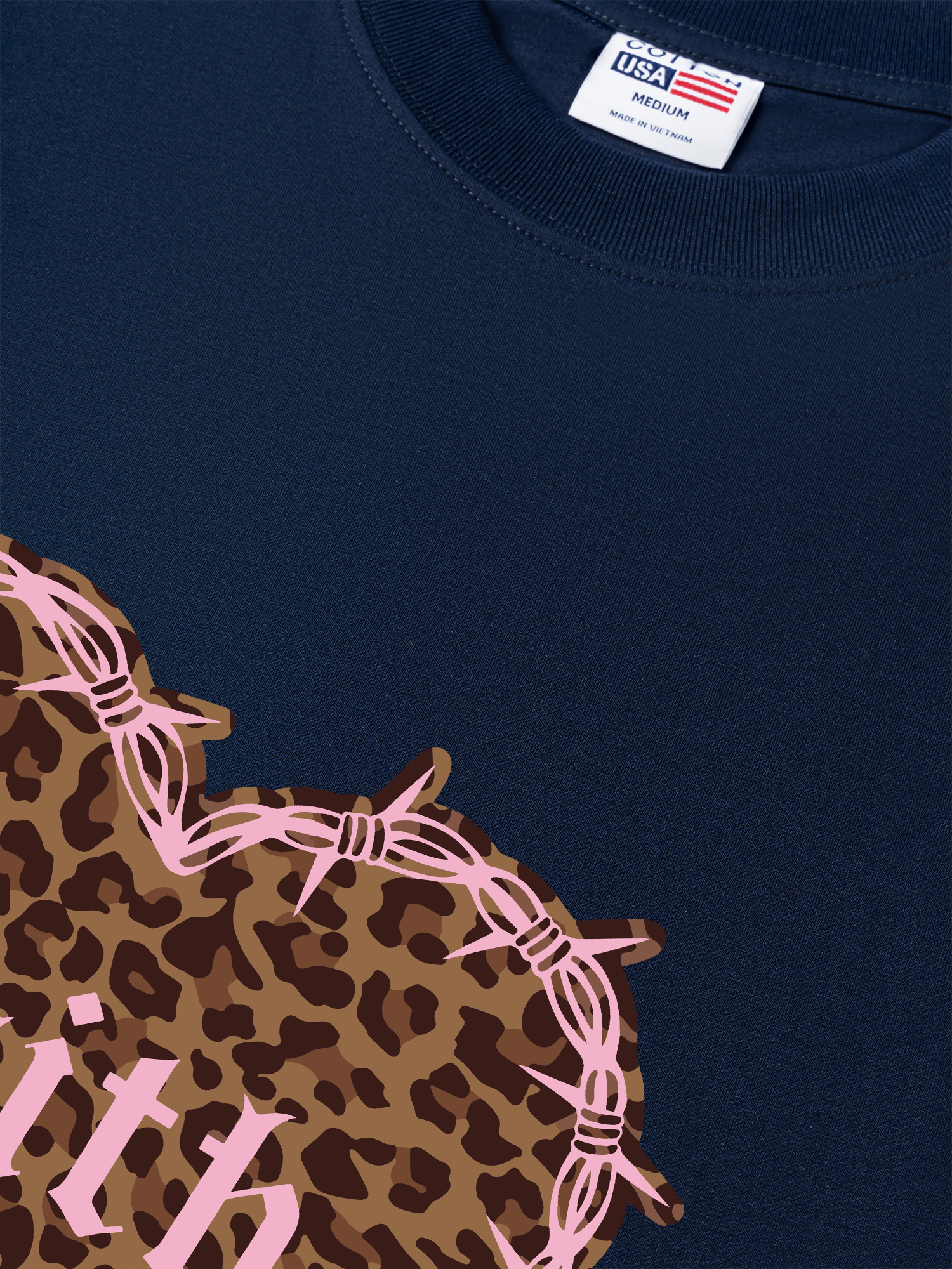 Áo Thun Relaxed Fit Urban Leopard Faith Heart