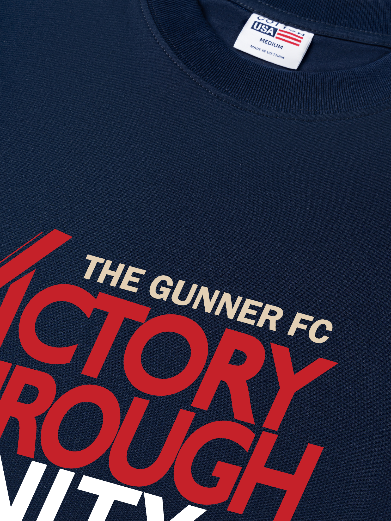 Áo Thun Relaxed Fit Soccer The Gunner Victory Through Unity Forever