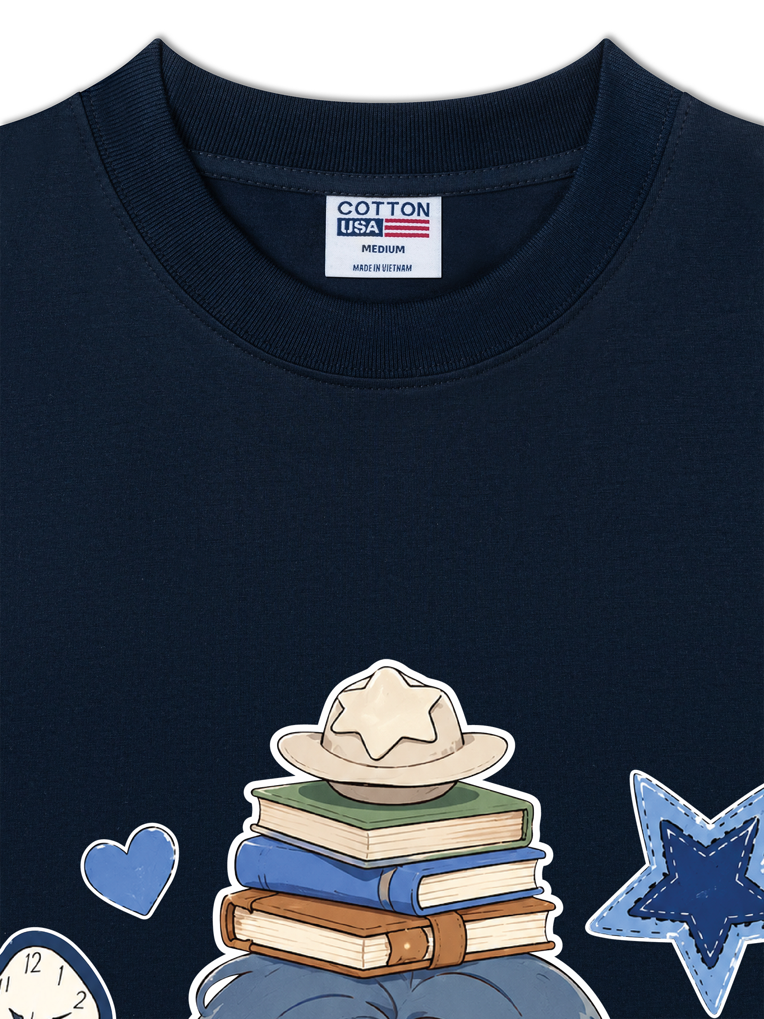 Áo Thun Relaxed Fit Cute Gang Blue Outfit