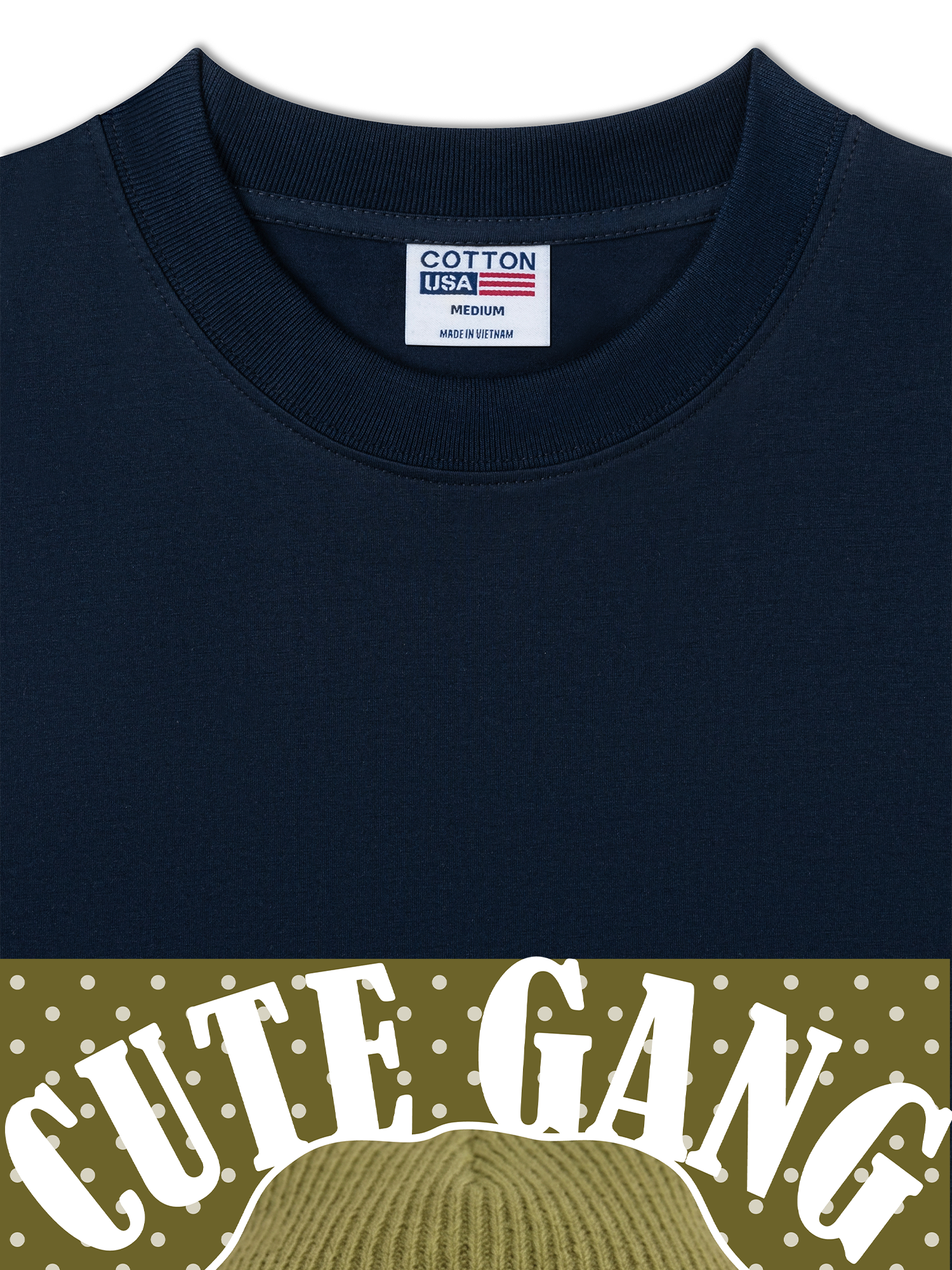 Áo Thun Relaxed Fit Cute Gang Green Dotty