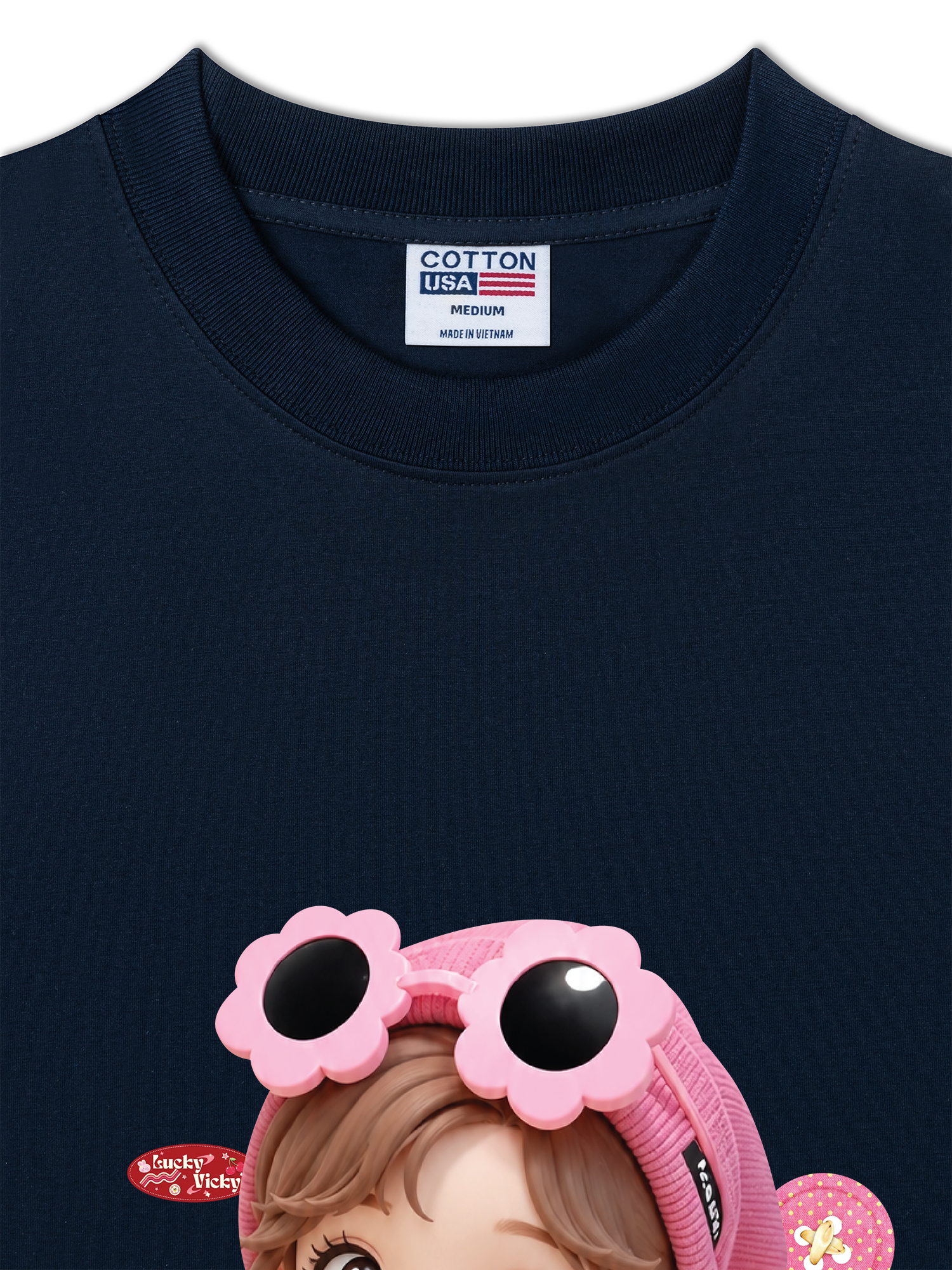 Áo Thun Relaxed Fit Cute Gang Pink Girl